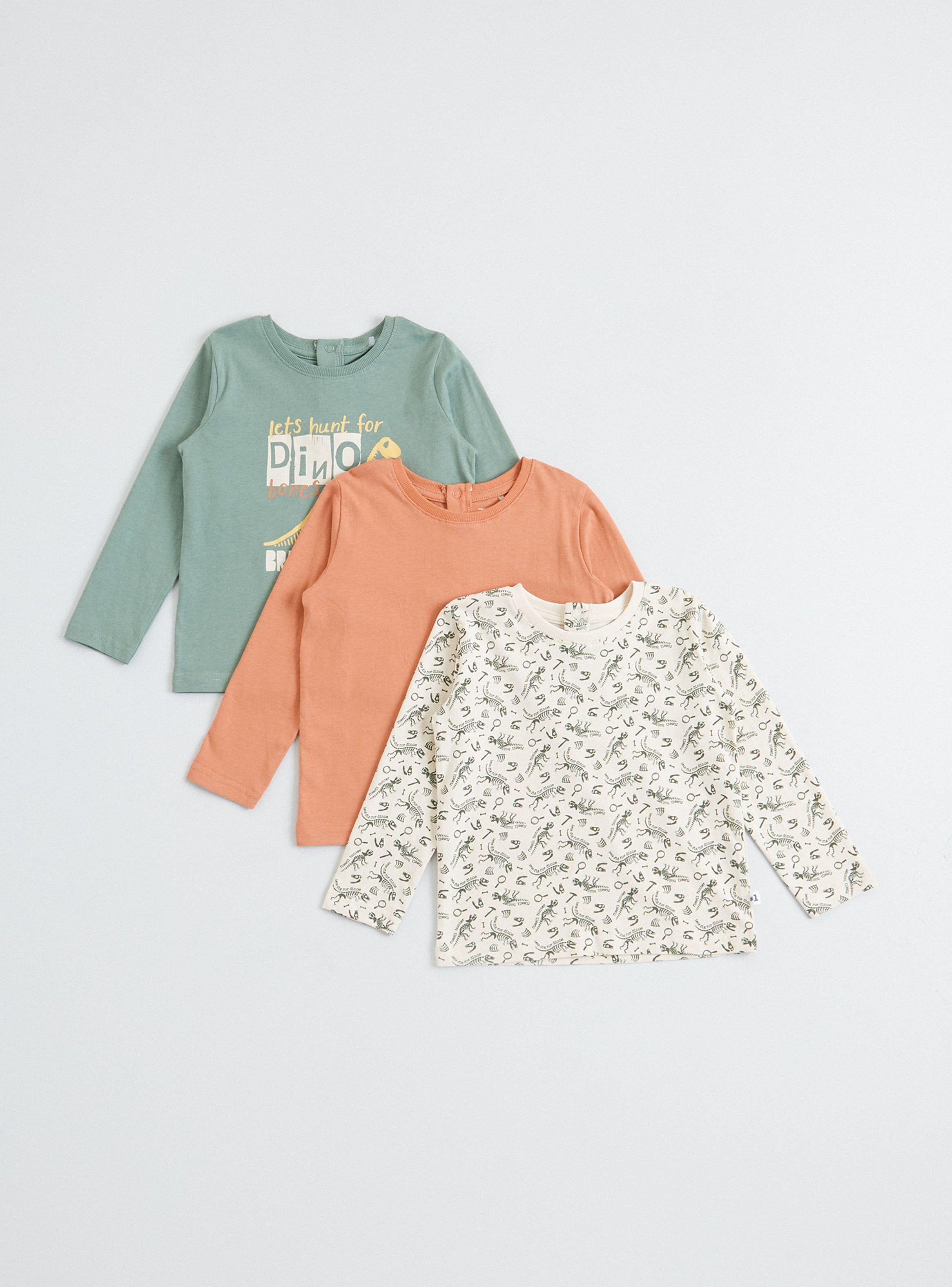 Tripack Polera Manga Larga Niño-0