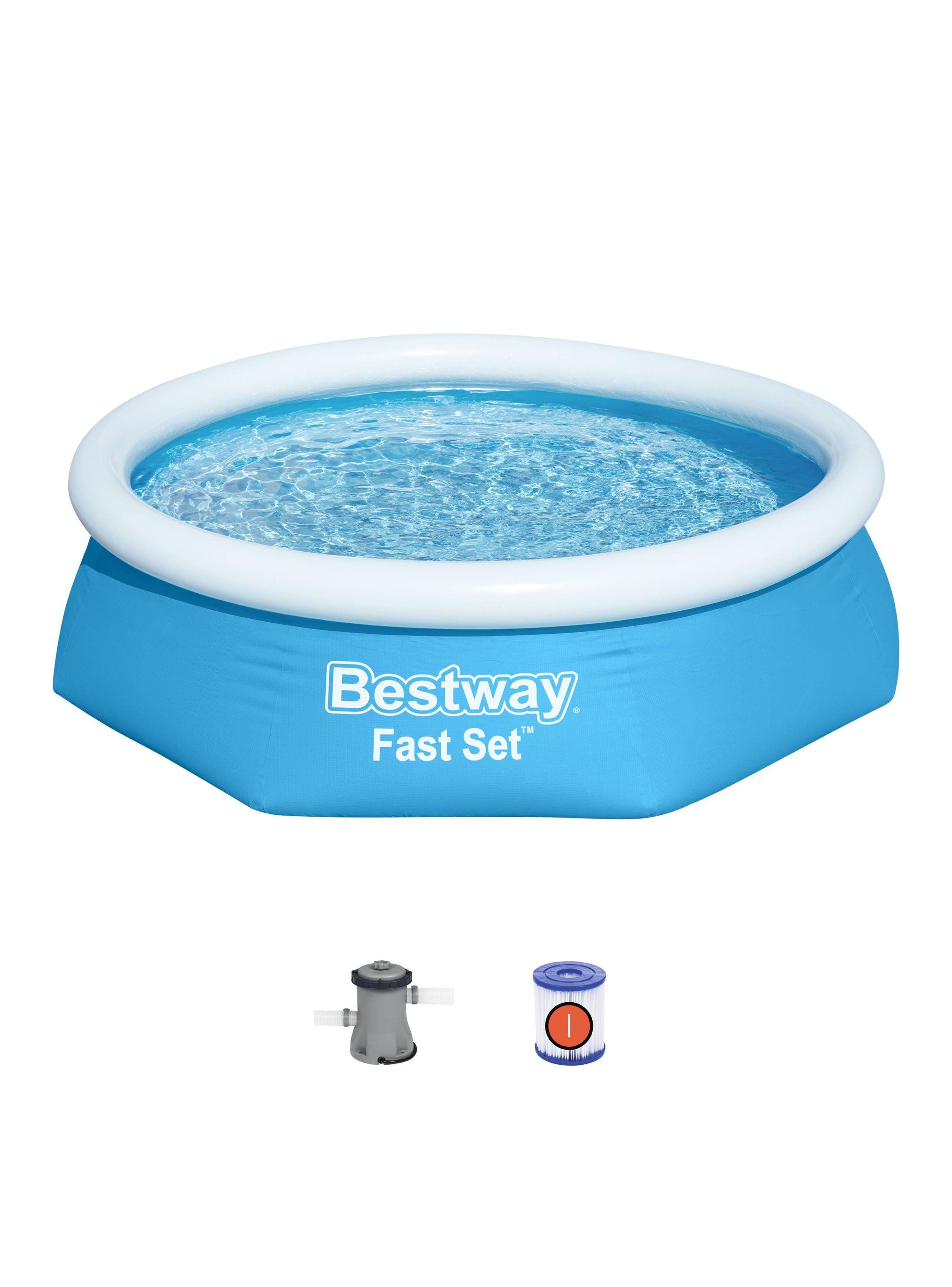 Piscina Inflable 1880 Litros 244x61 cm + Bomba + Filtro-0