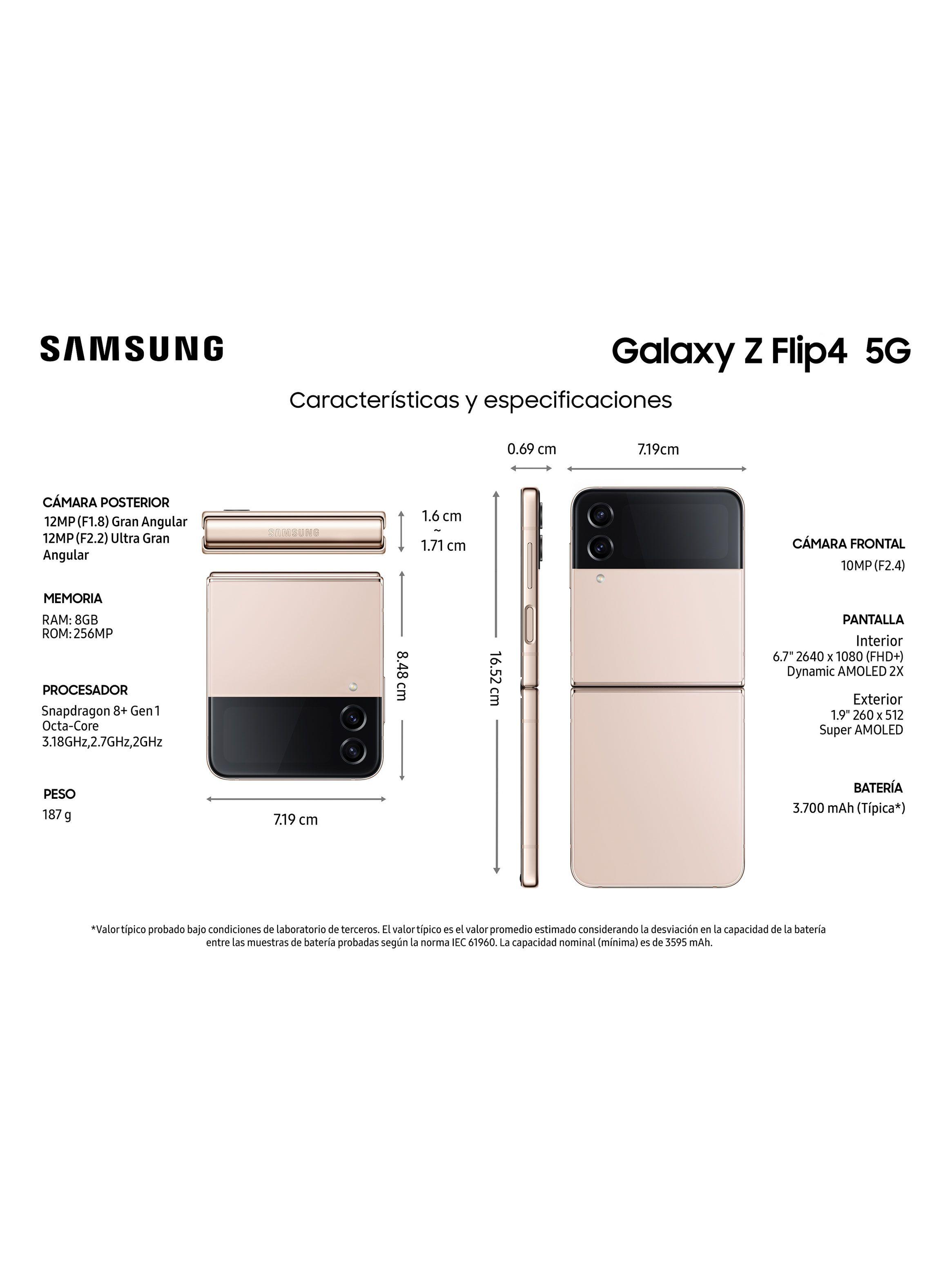 Smartphone Galaxy Z Flip4 5G 256GB Pink Gold Liberado-1