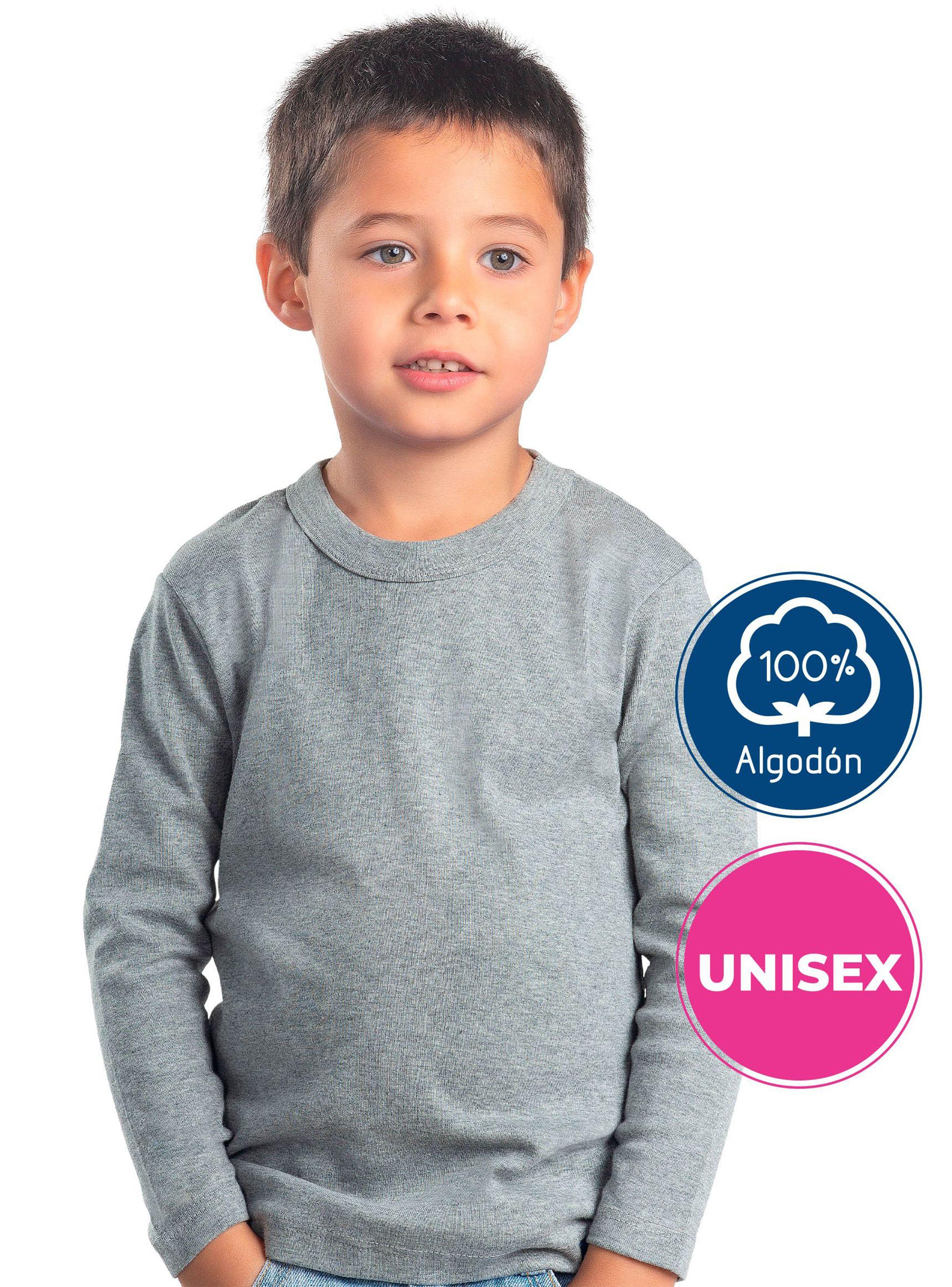 Camiseta Mota Lisa Manga Larga Infantil Mota-0