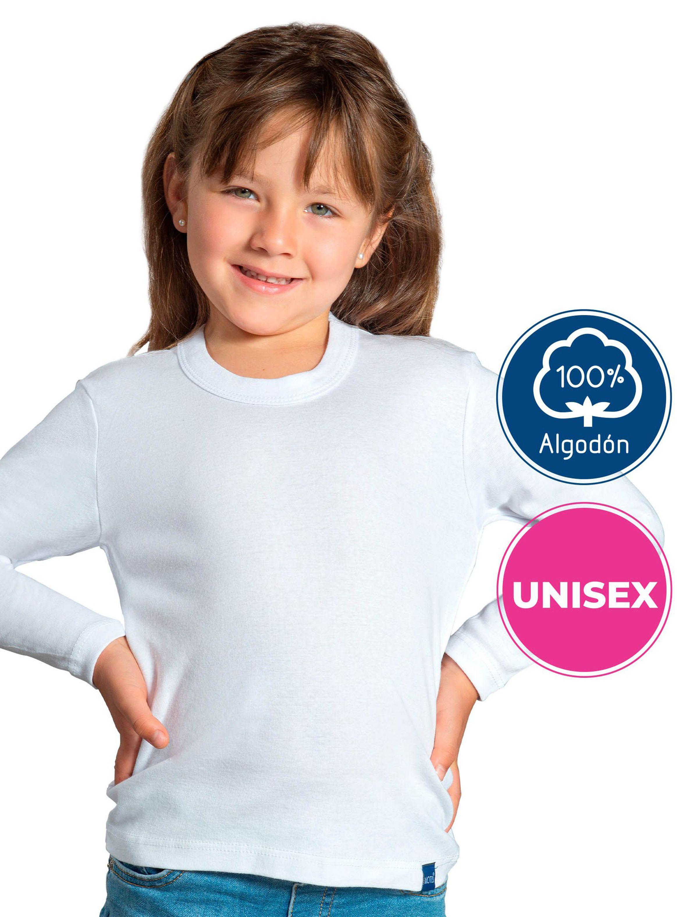 Camiseta Mota Lisa Manga Larga Infantil Mota-0