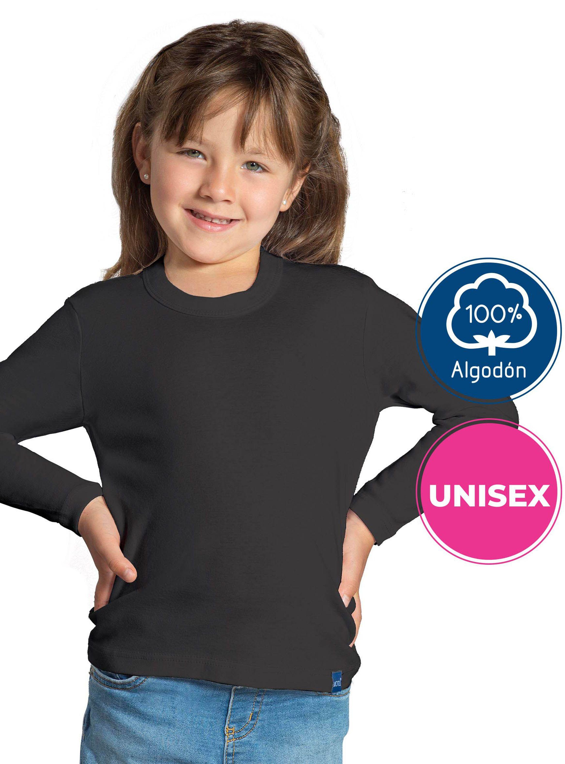 Camiseta Mota Lisa Manga Larga Infantil Mota-0
