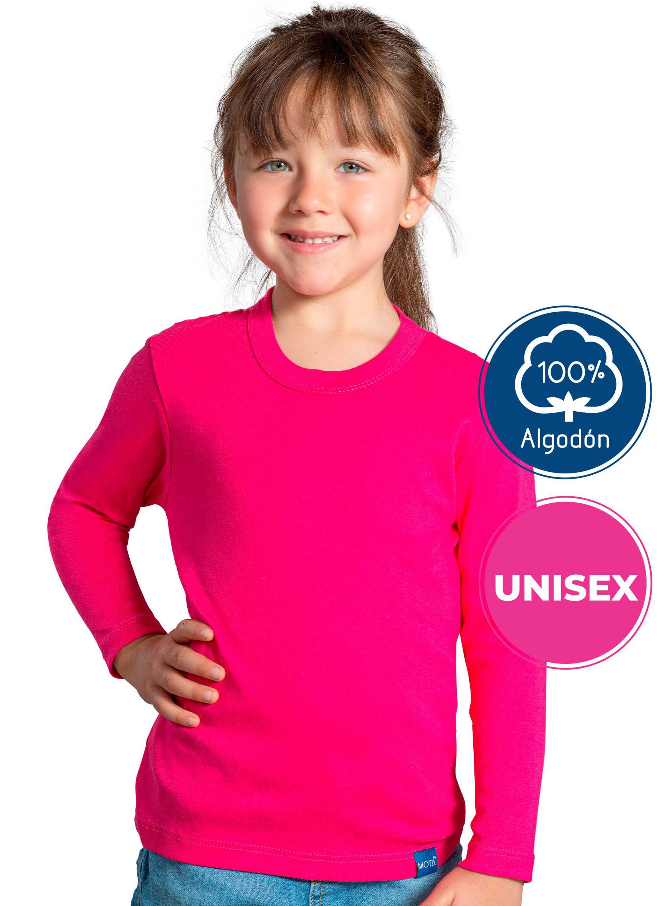 Camiseta Mota Lisa Manga Larga Infantil Mota-0