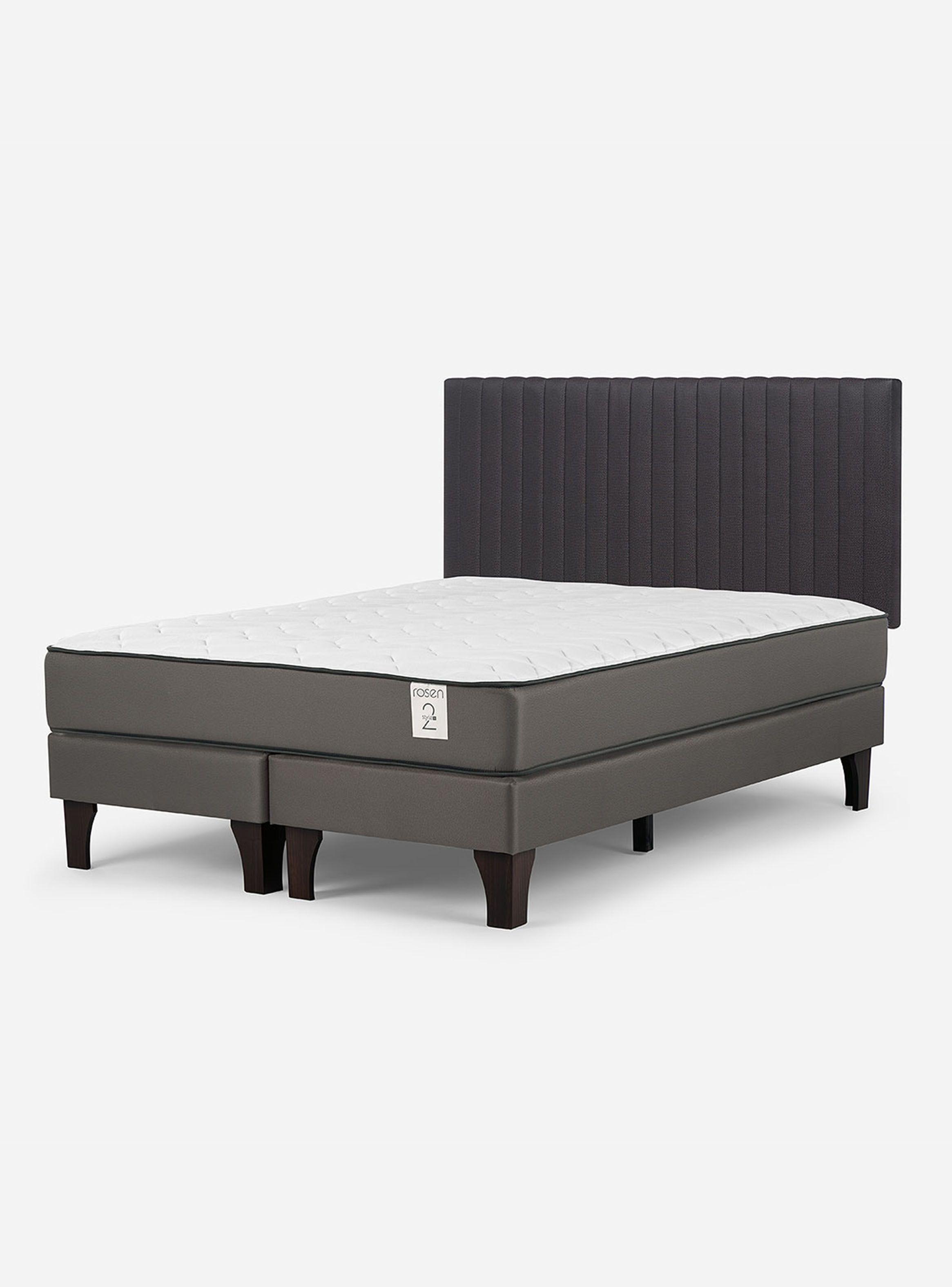 Cama Europea New Style 2 Plus 2 Plazas Base Dividida Respaldo Lucio-0