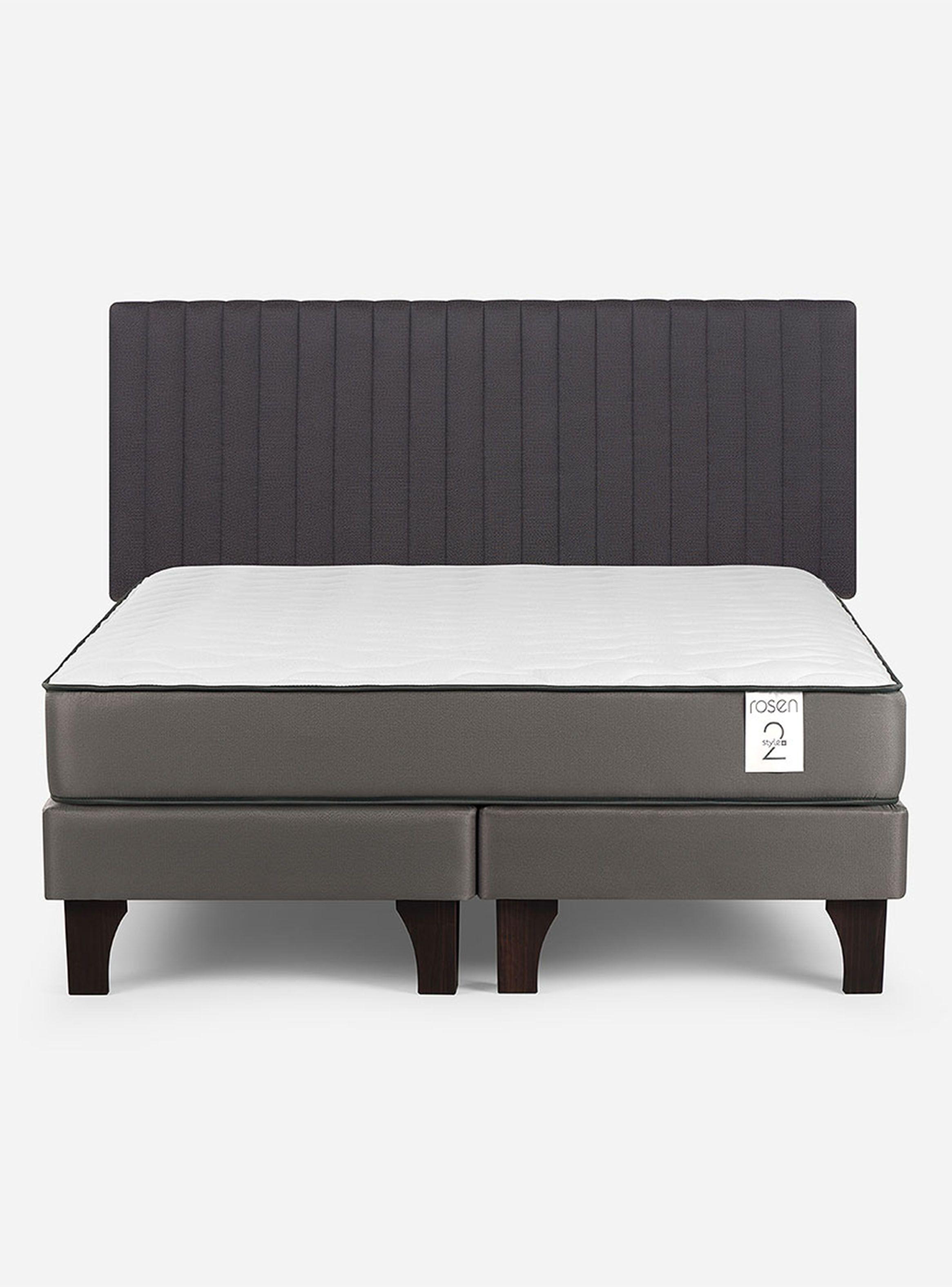 Cama Europea New Style 2 Plus 2 Plazas Base Dividida Respaldo Lucio-1
