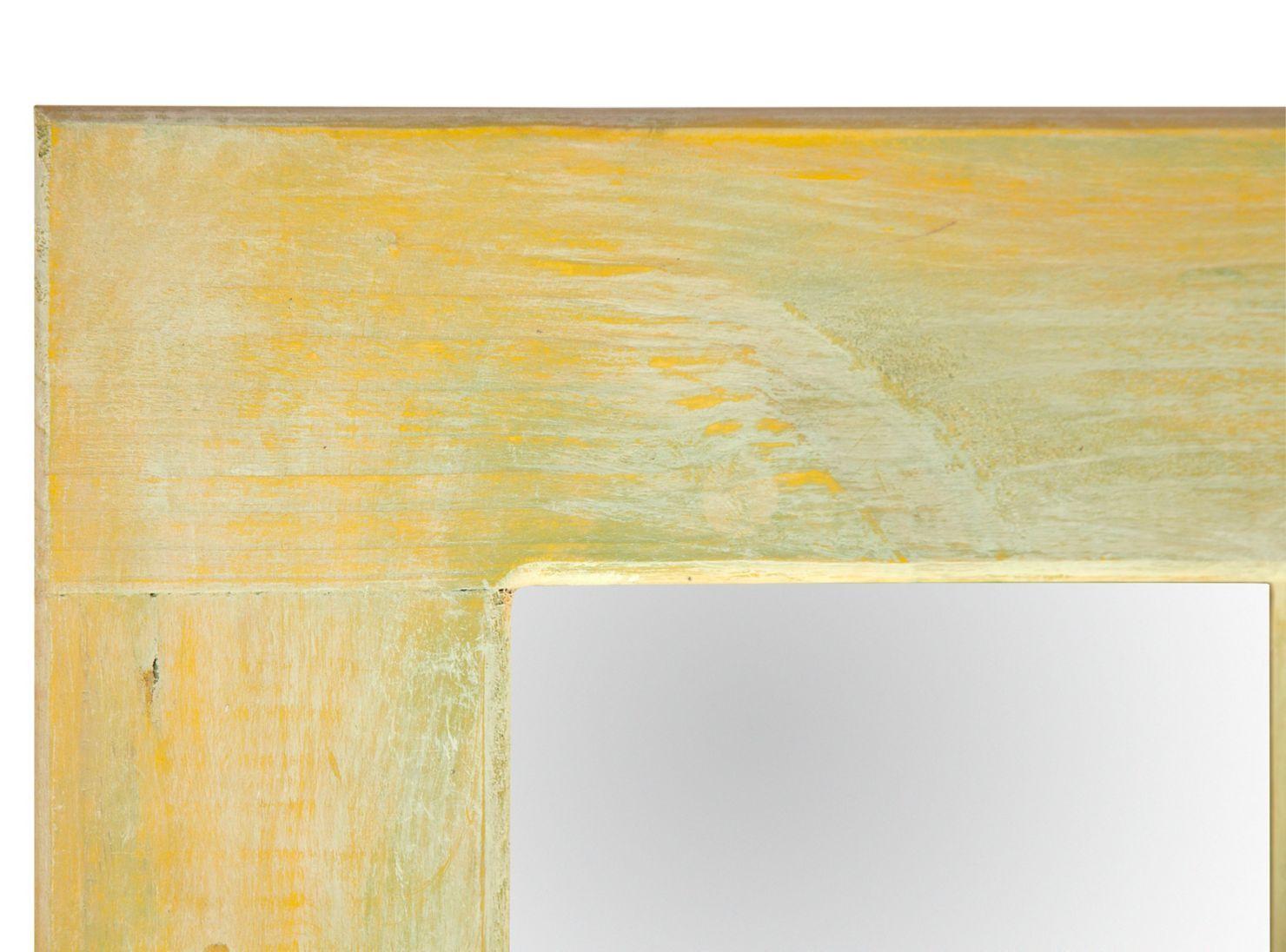 Espejo Ventana Perchero Lanalhue Amarillo 70 x 45 cm-2