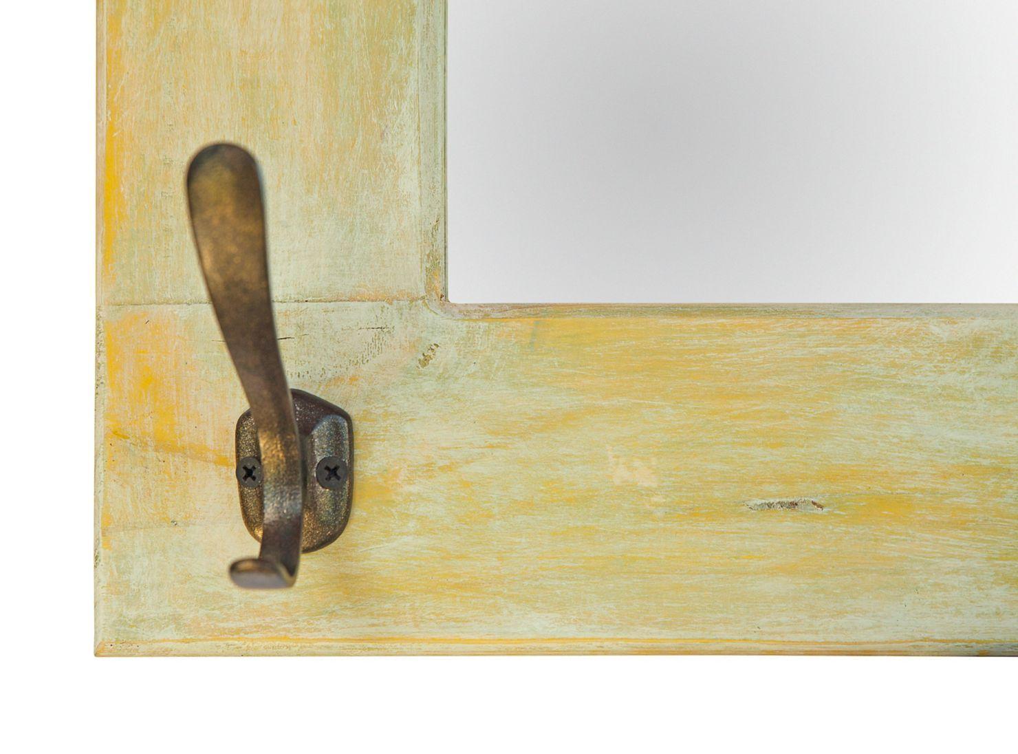 Espejo Ventana Perchero Lanalhue Amarillo 70 x 45 cm-1