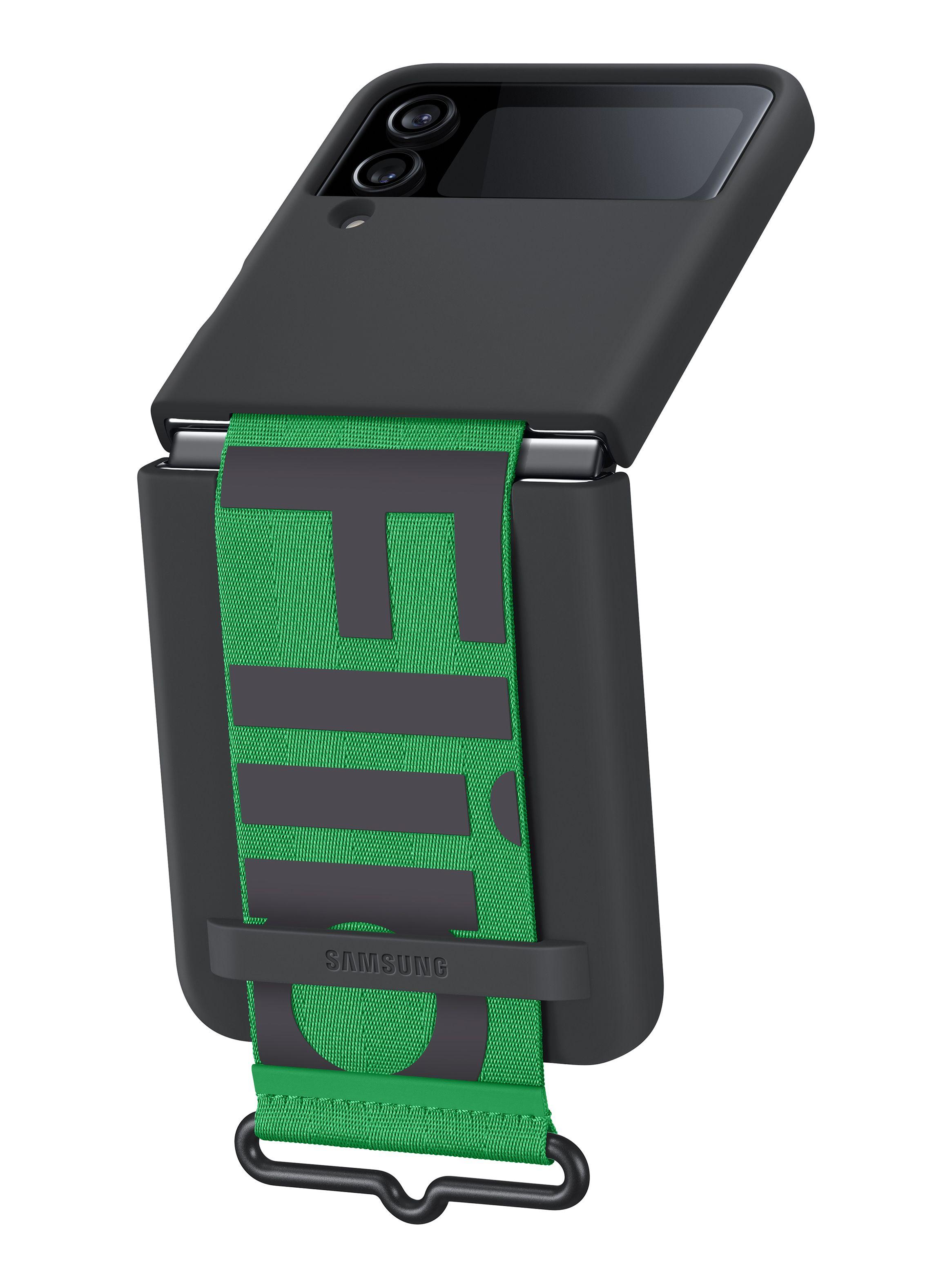 Carcasa con Strap para Galaxy Z Flip4 Negra-3