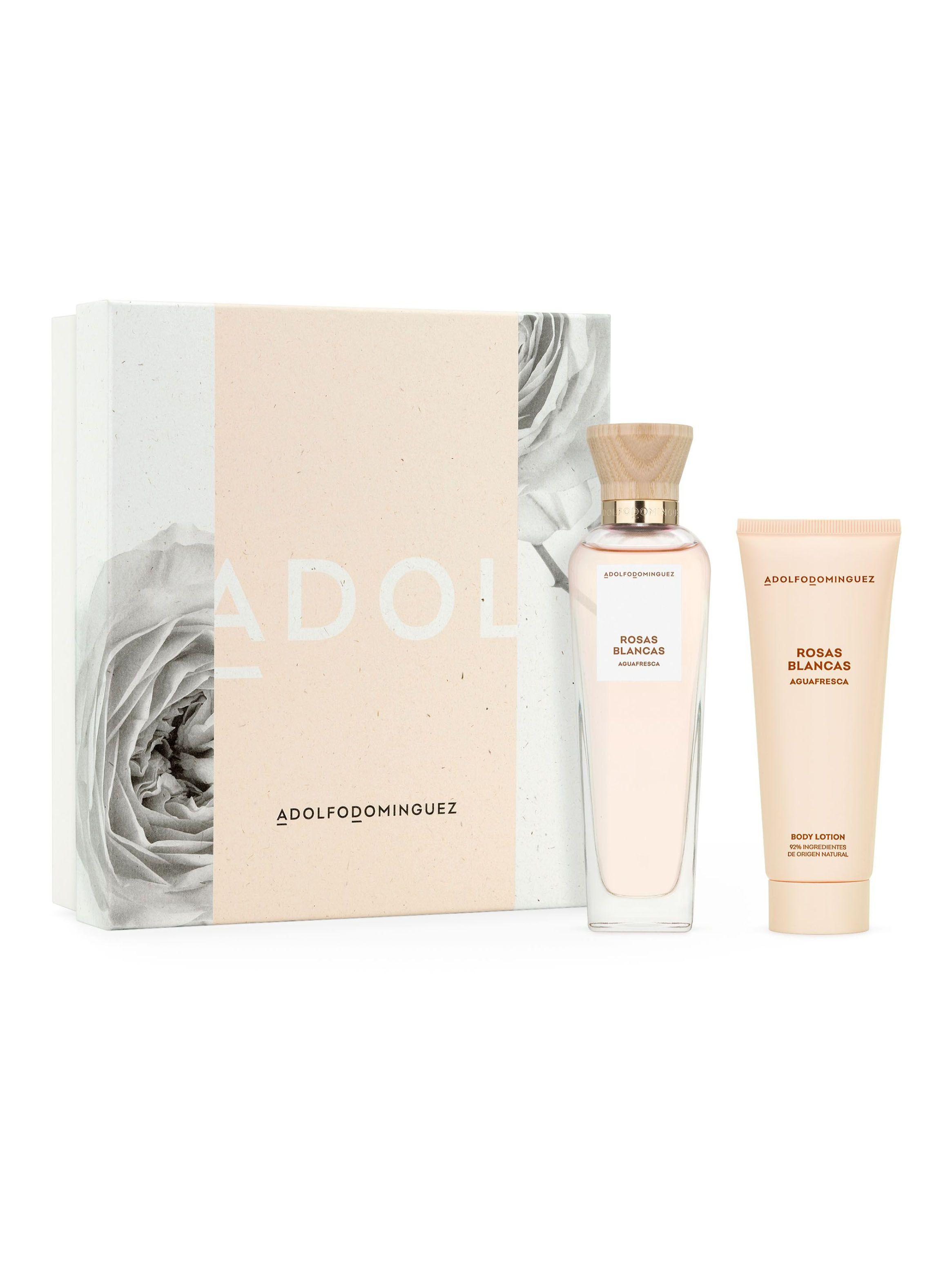 Set Perfume Adolfo Domínguez Agua Fresca Rosas Blancas EDT Mujer 120ml + Body Lotion 75ml-1