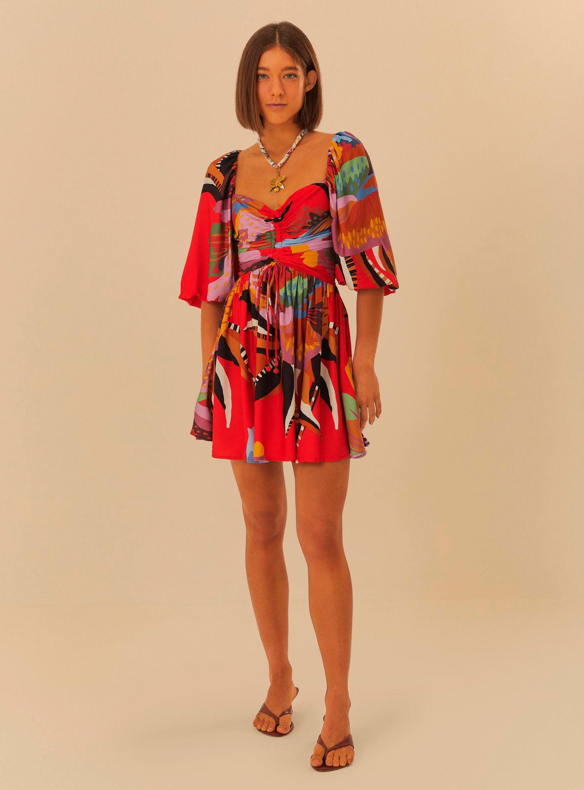 Vestido Corto con Mangas-3