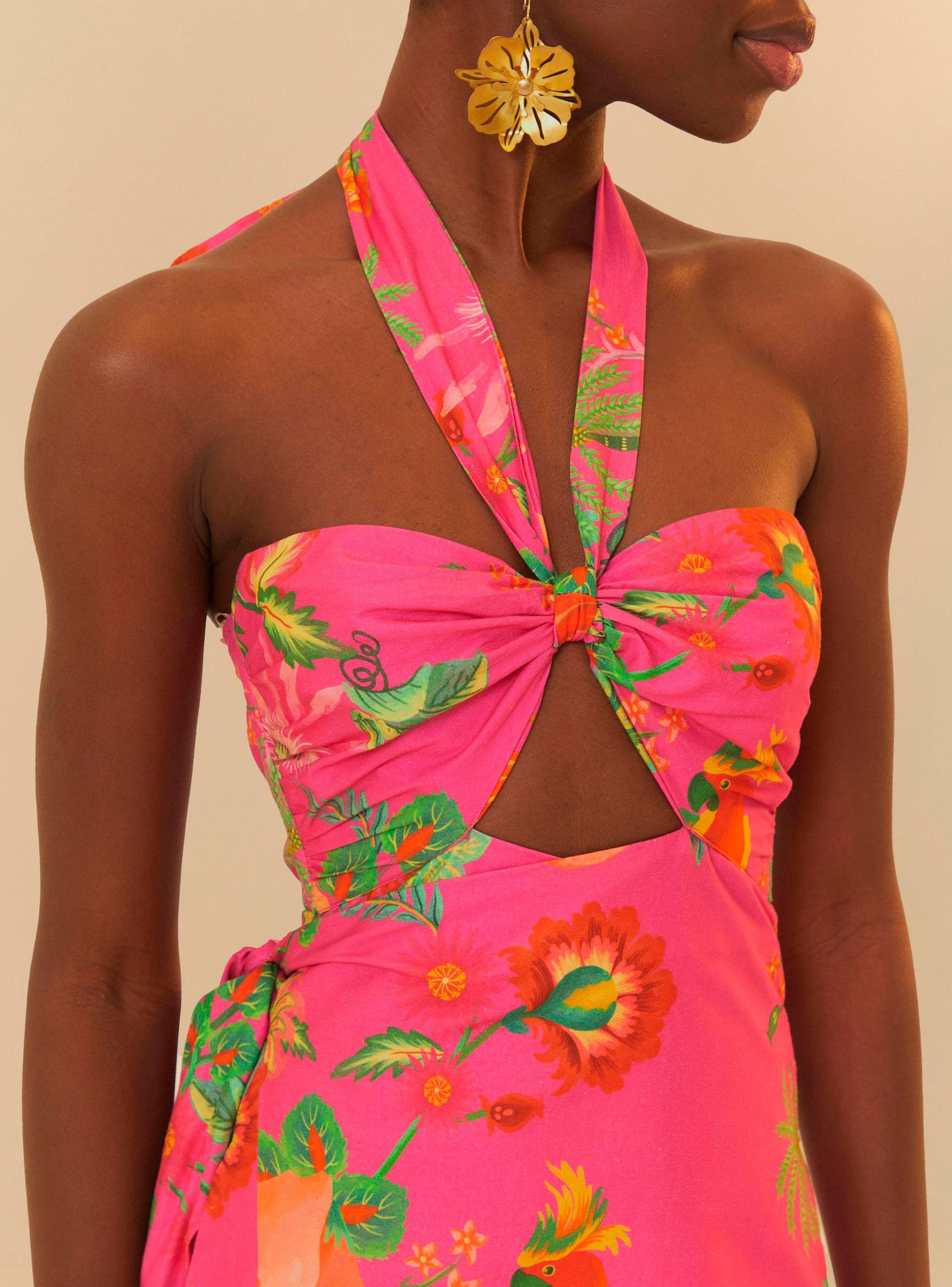 Vestido Halter Rosa-2