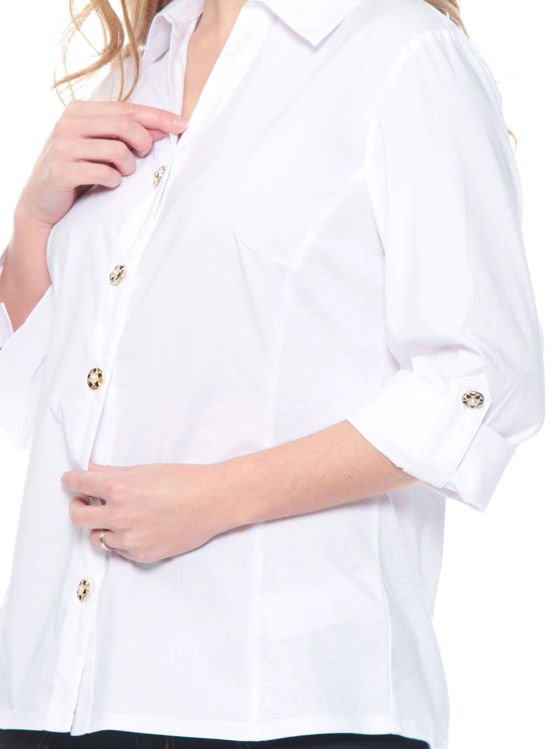 Blusa Manga 3/4 Sólida Rib en Costado-2