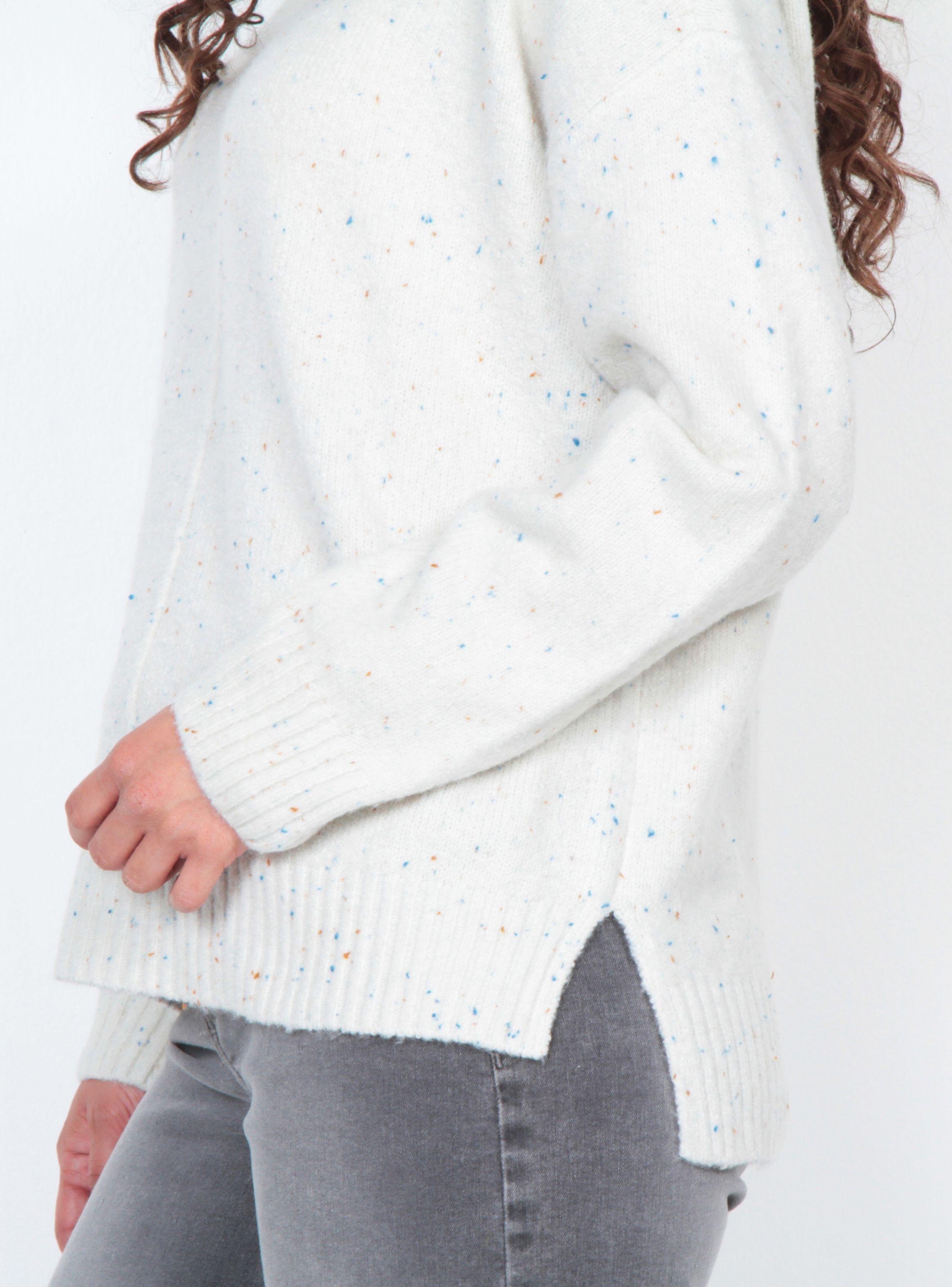 Sweater Manga Larga Sólido Escote V-2