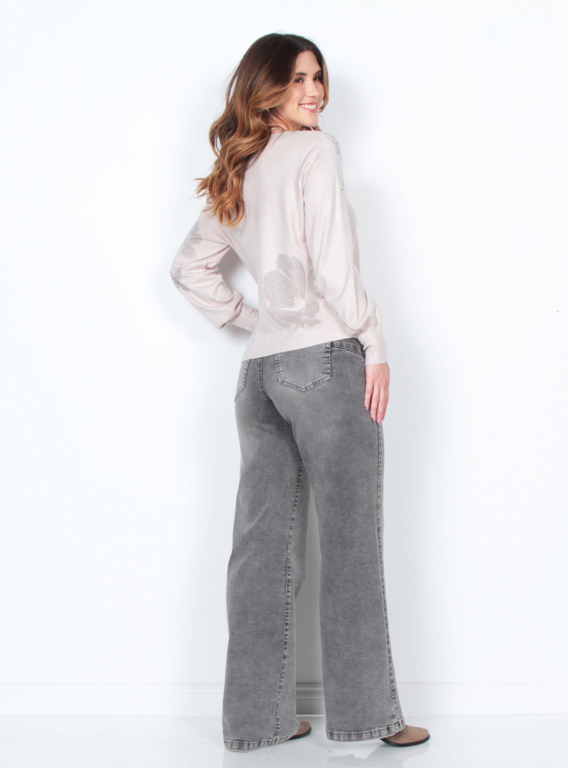 Sweater Sublimado Manga Larga Escote Redondo Strass-4