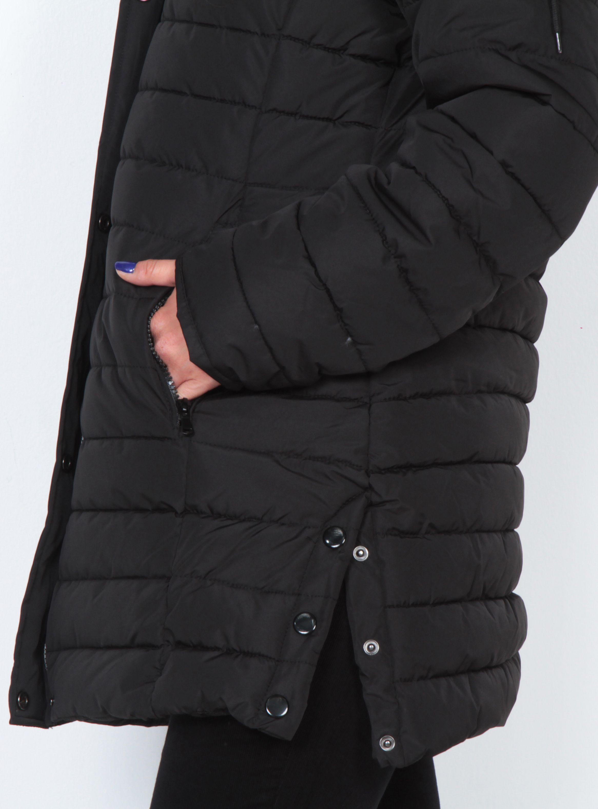 Parka Larga Manga Larga con Capucha-2