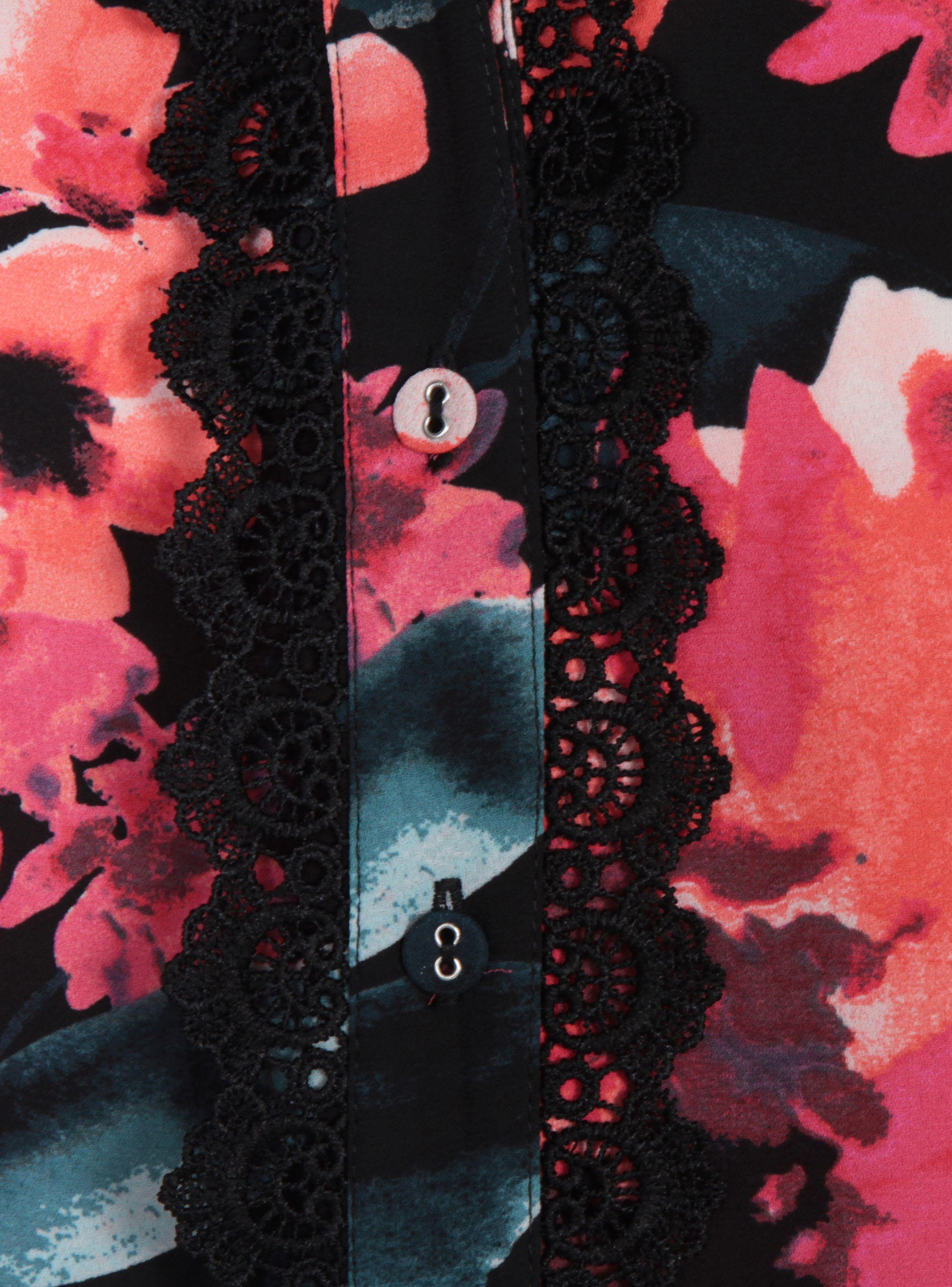 Blusa Manga Larga Estampada Abotonada-2