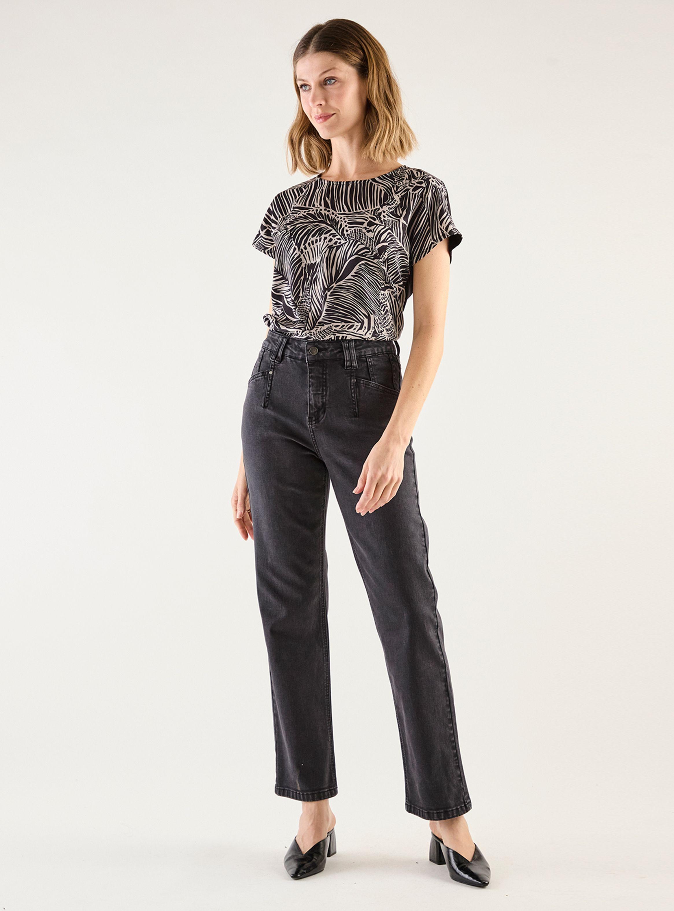 Jeans Liso de Tiro Alto Regular Fit-3