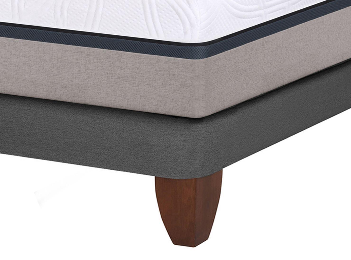 Set Cama Europea Balance 2 Plazas Base Dividida + Set Muebles Miró-2