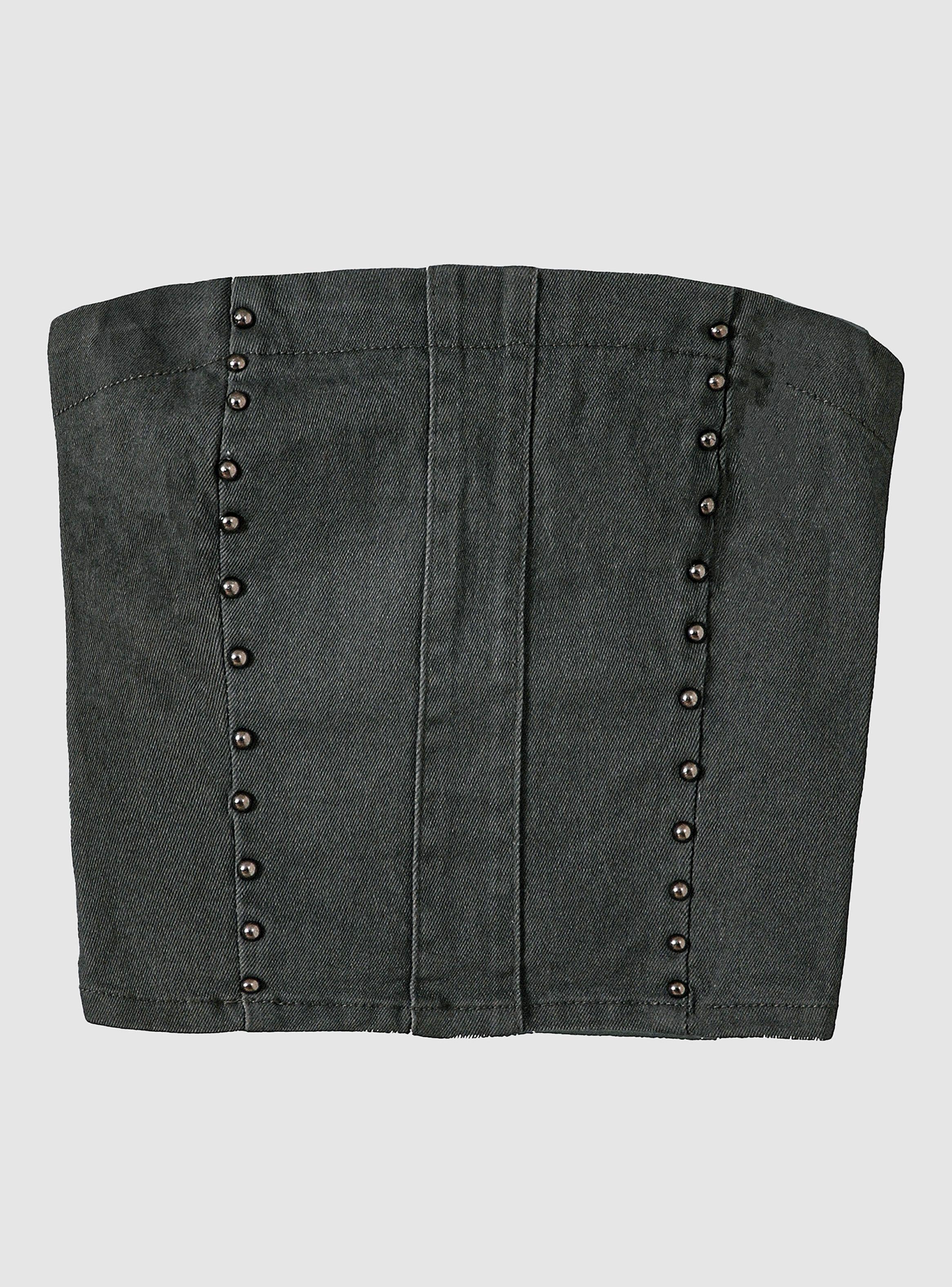 Top Strapless Tachas Gray-4