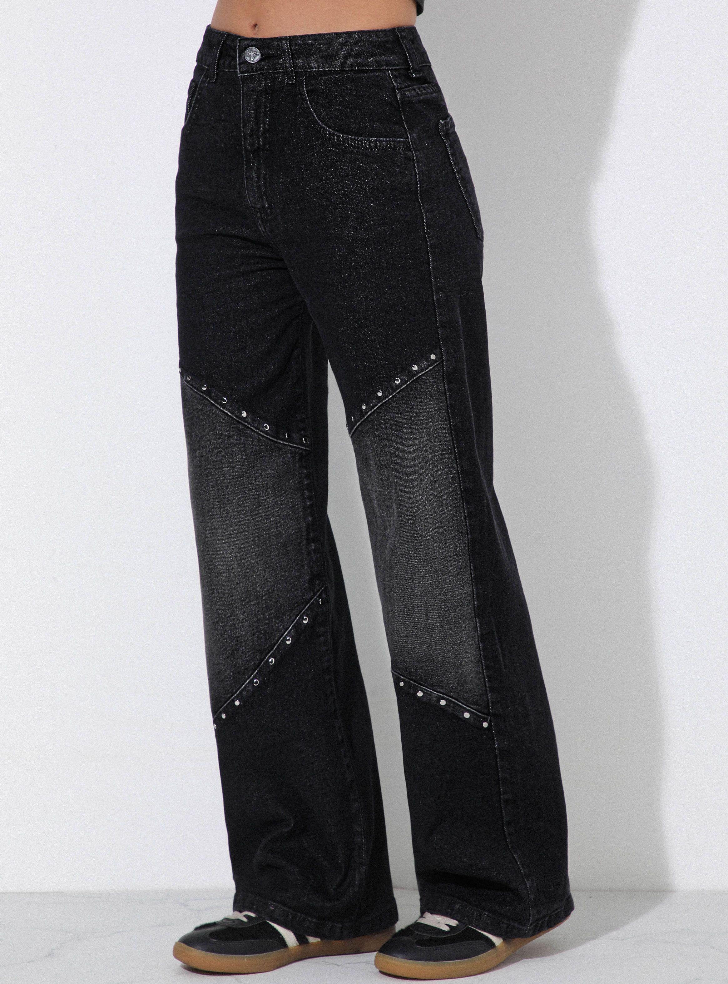 Pantalón Cortes Tachas-2