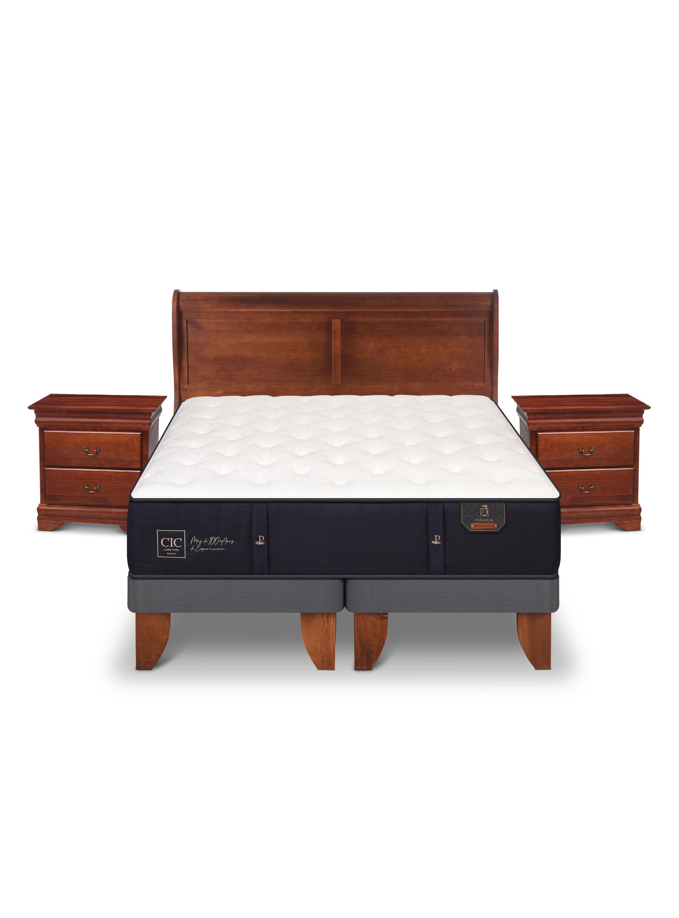Cama Europea Premium King Miro + Set Muebles-2