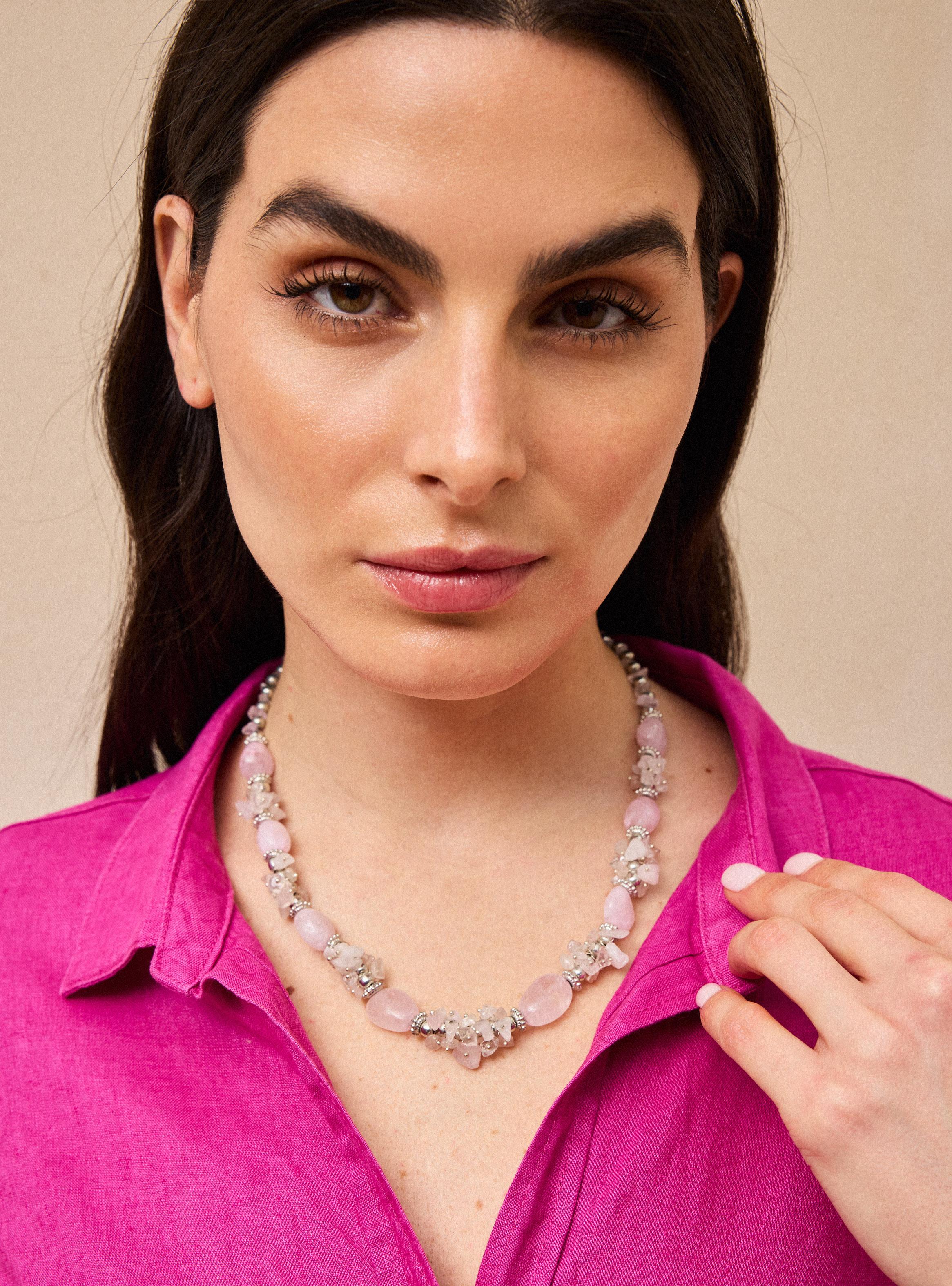 Collar Cuarzos Rosados-5