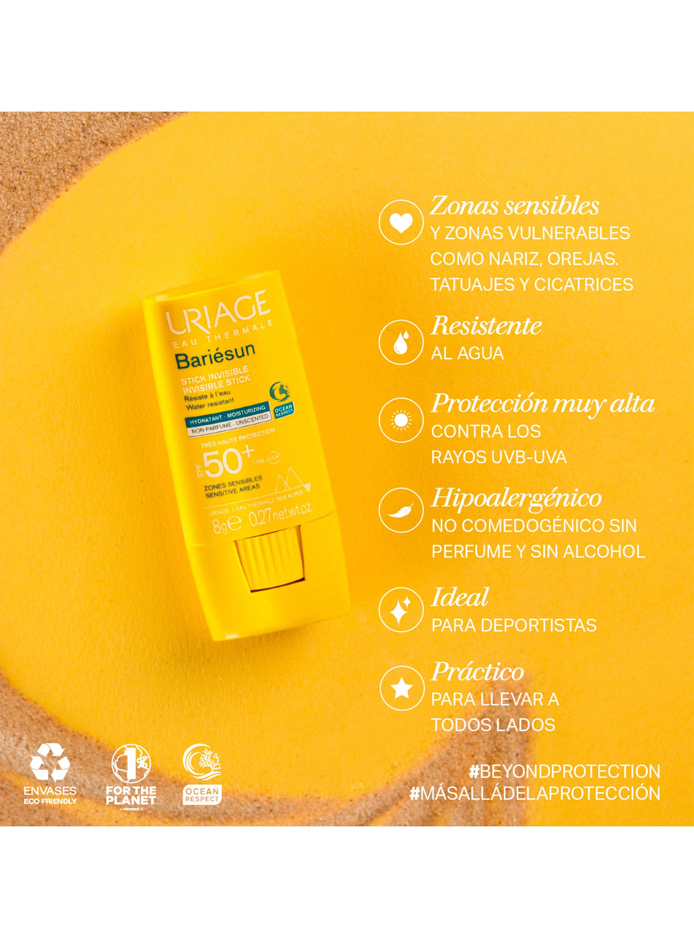 Protector Solar Bariésun Stick Invisible SPF50+ 8gr Uriage-3
