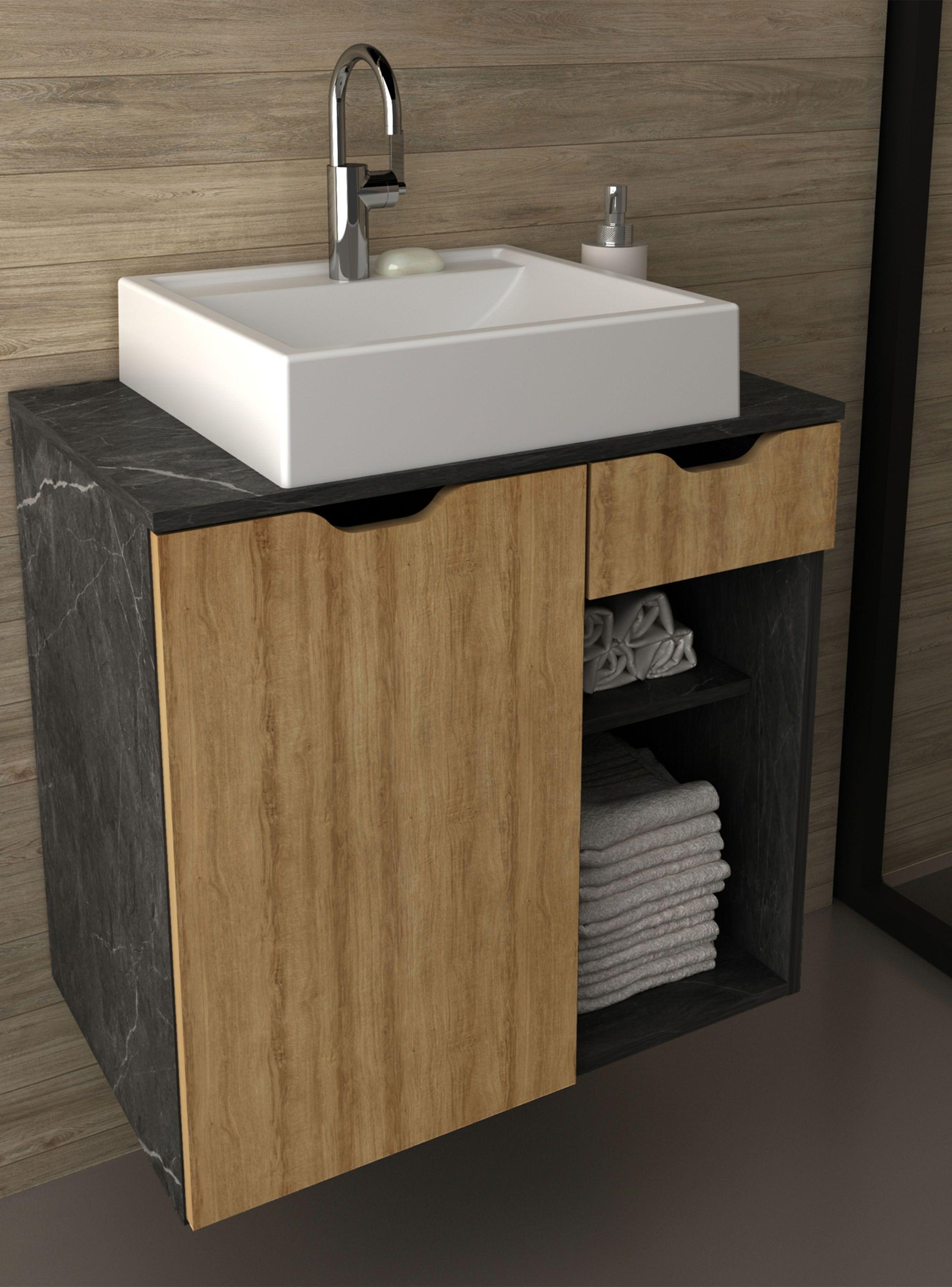 Mueble Lavamanos Aereo 1 Cajón 1 Puerta-5