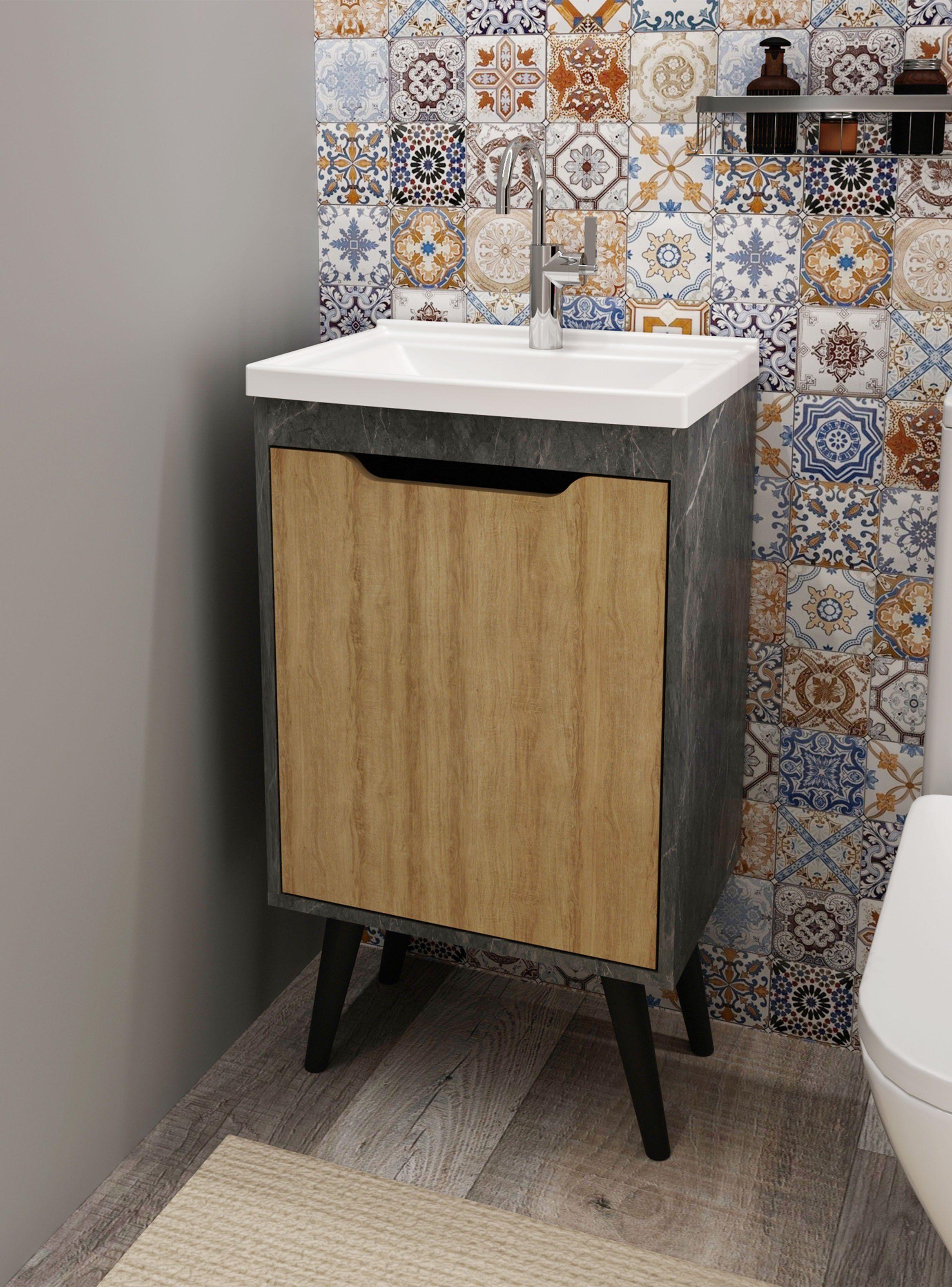 Mueble Lavamanos 1 Puerta con Lavamanos-5