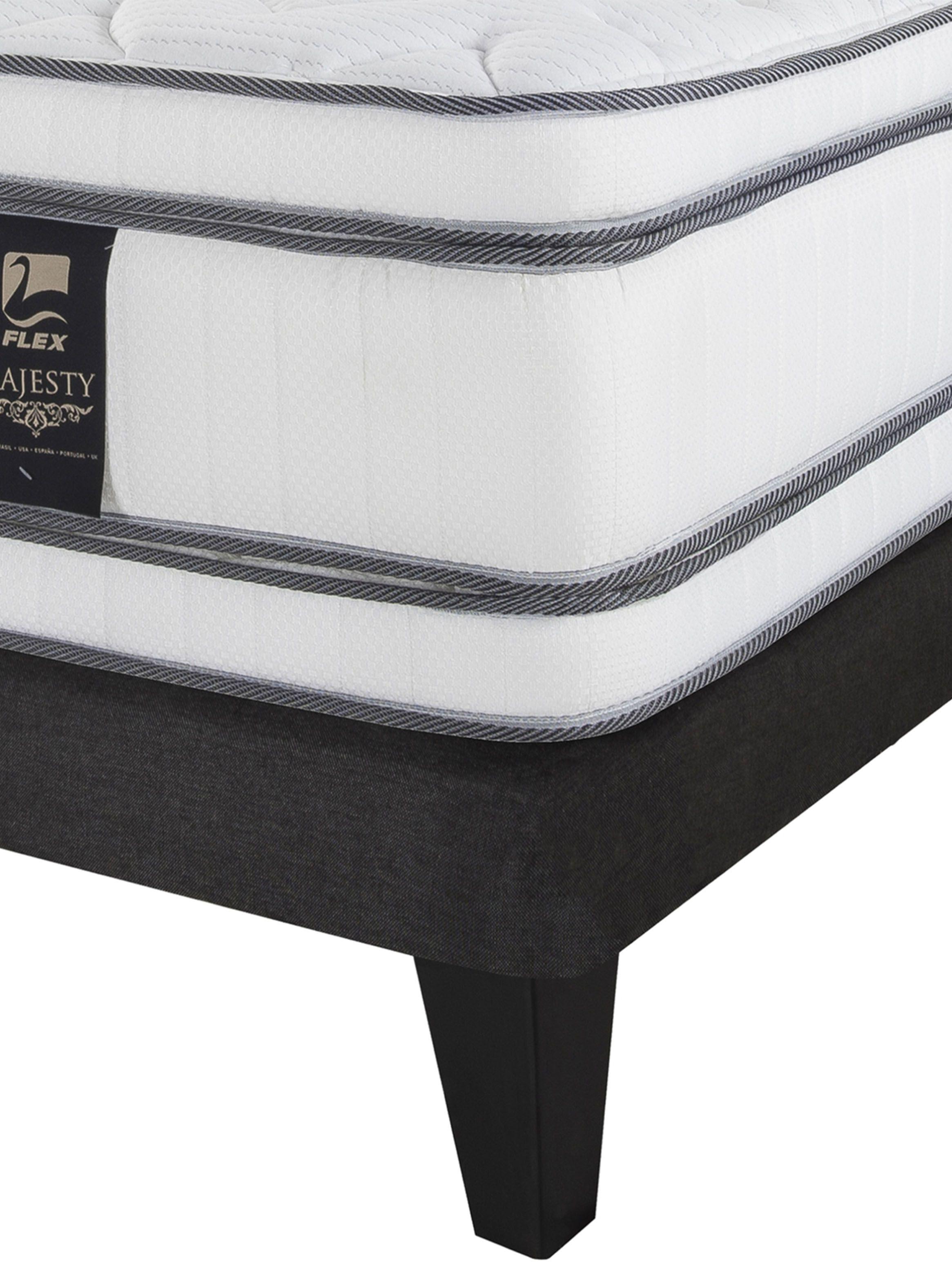 Cama Europea Majesty 2 Plazas Box Base Dividida + Set Colonia + 2 Almohadas Royal-3