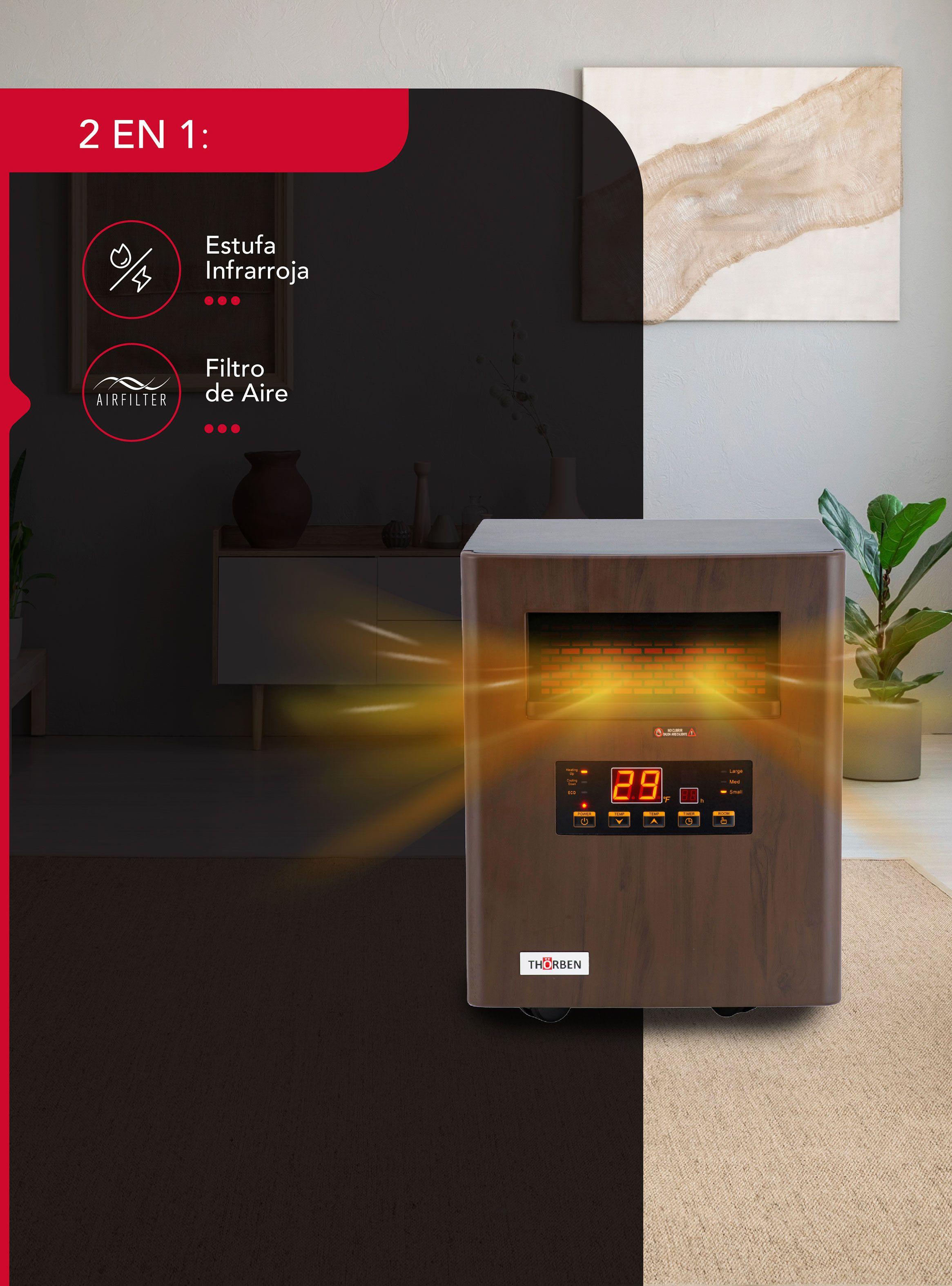 Estufa Infrarroja 2 en 1 1500W Thor Green 1500-1