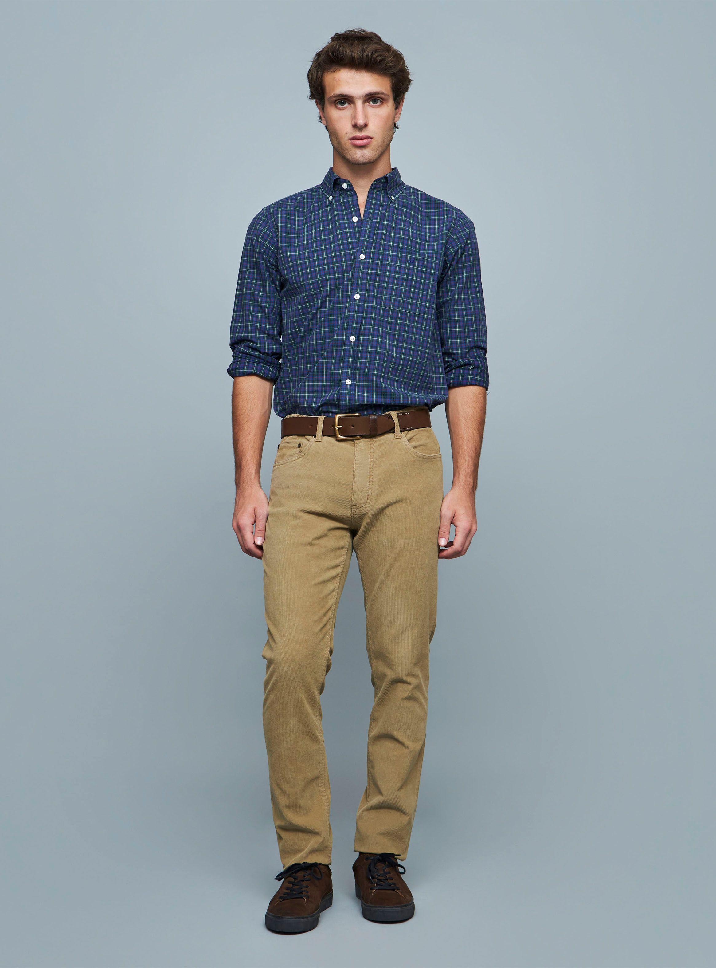 Camisa Estampada Cuadros Casual-2