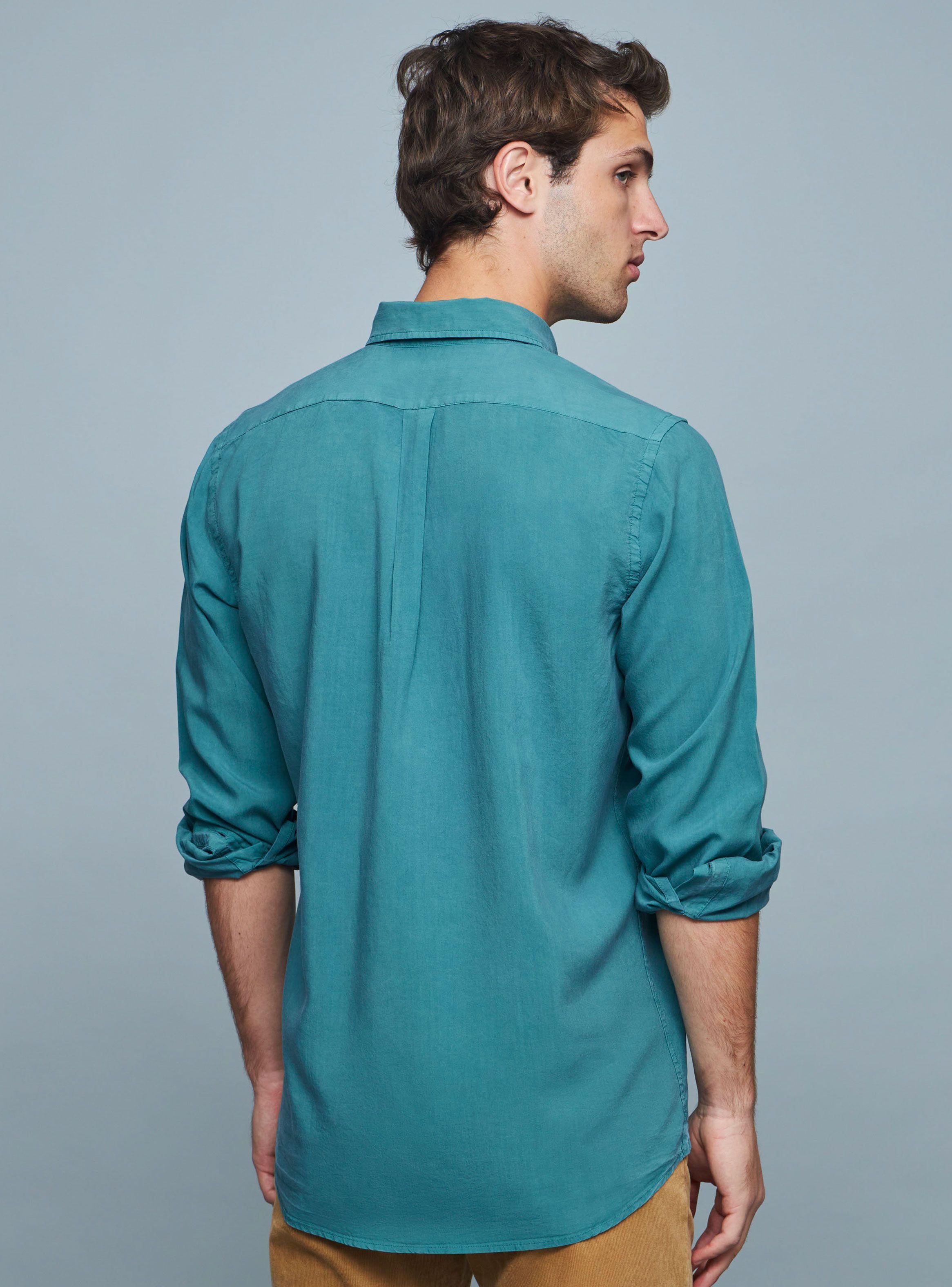 Camisa Casual Manga Larga Liso-1