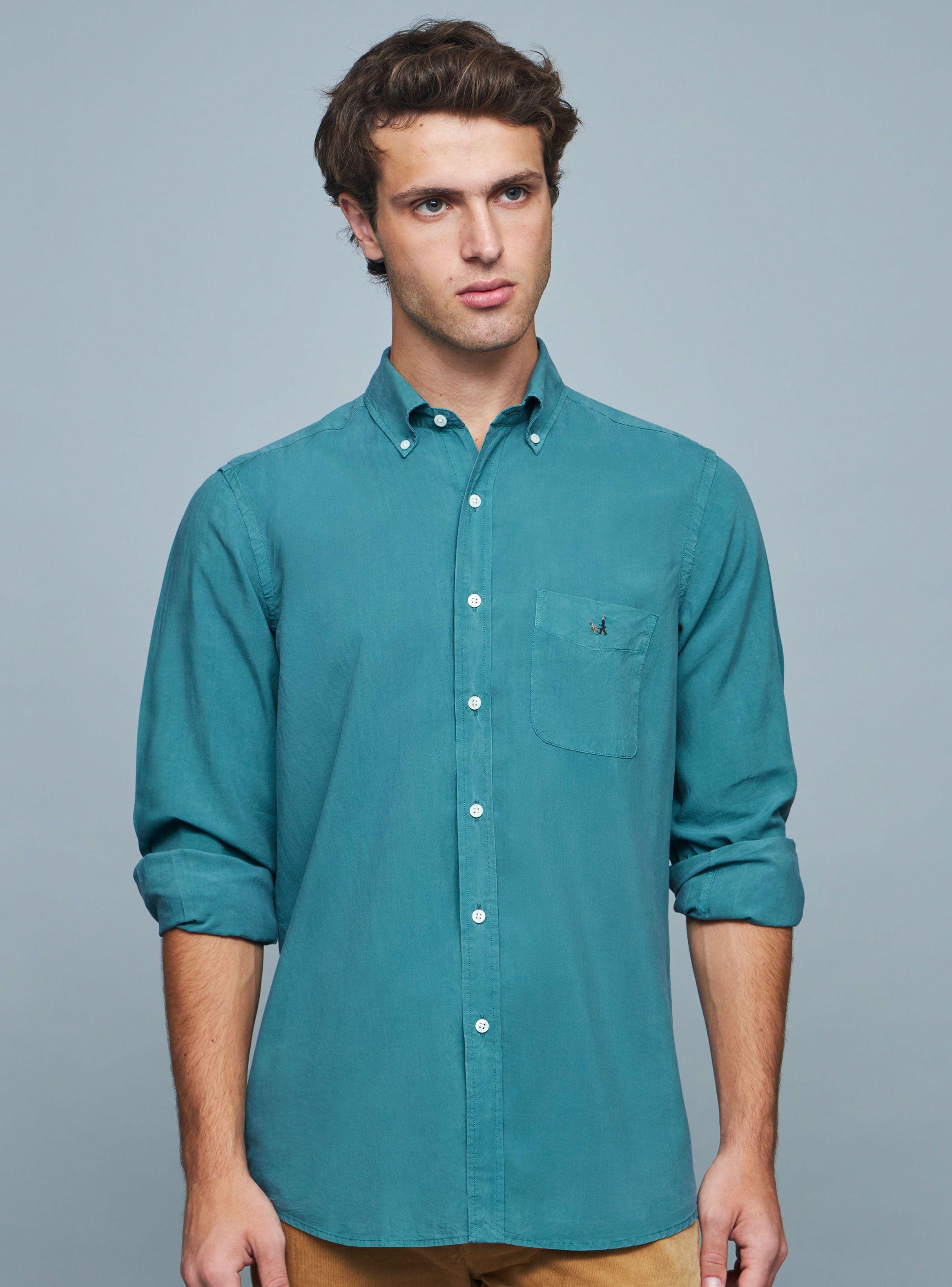 Camisa Casual Manga Larga Liso-0