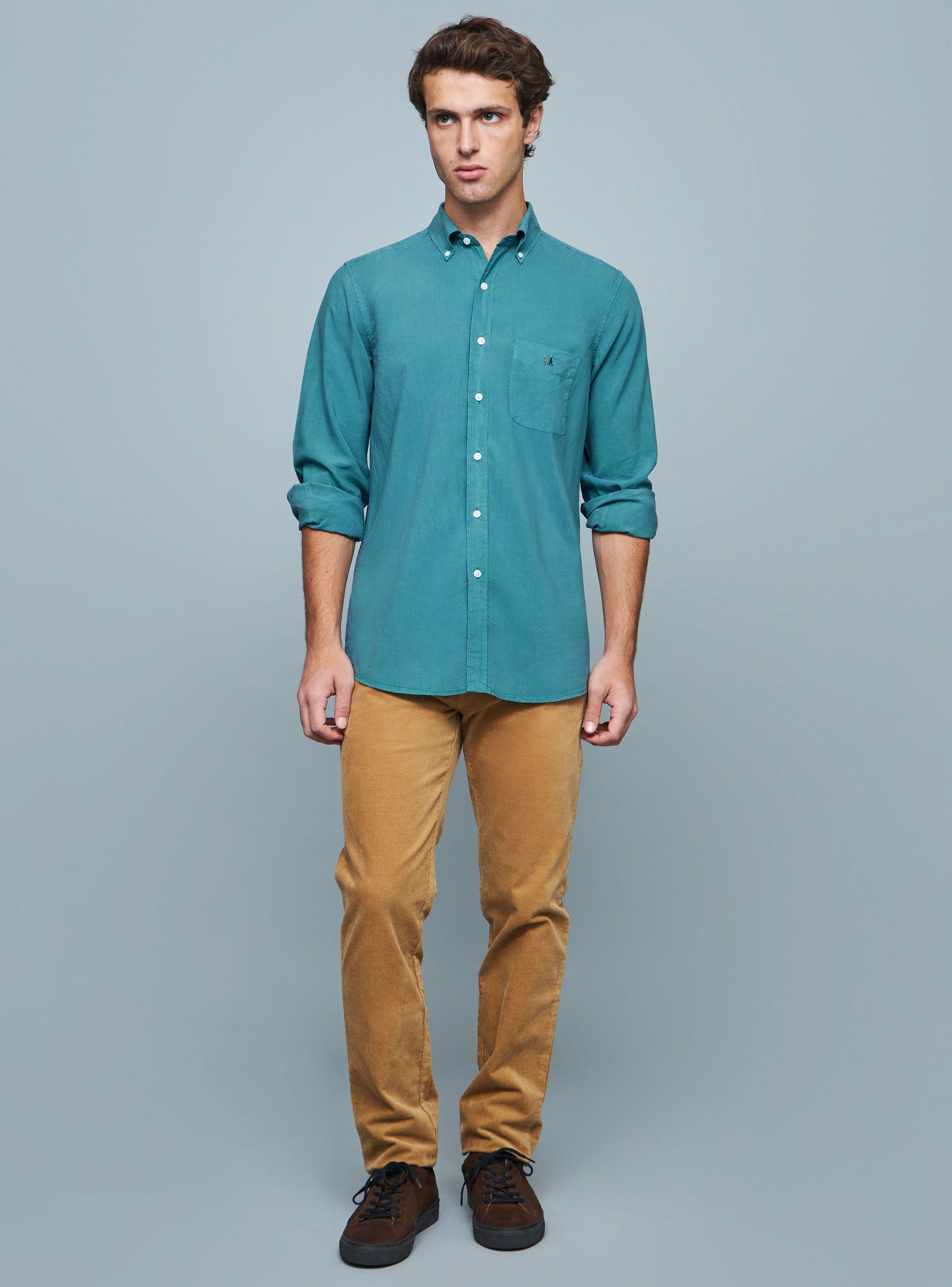 Camisa Casual Manga Larga Liso-3