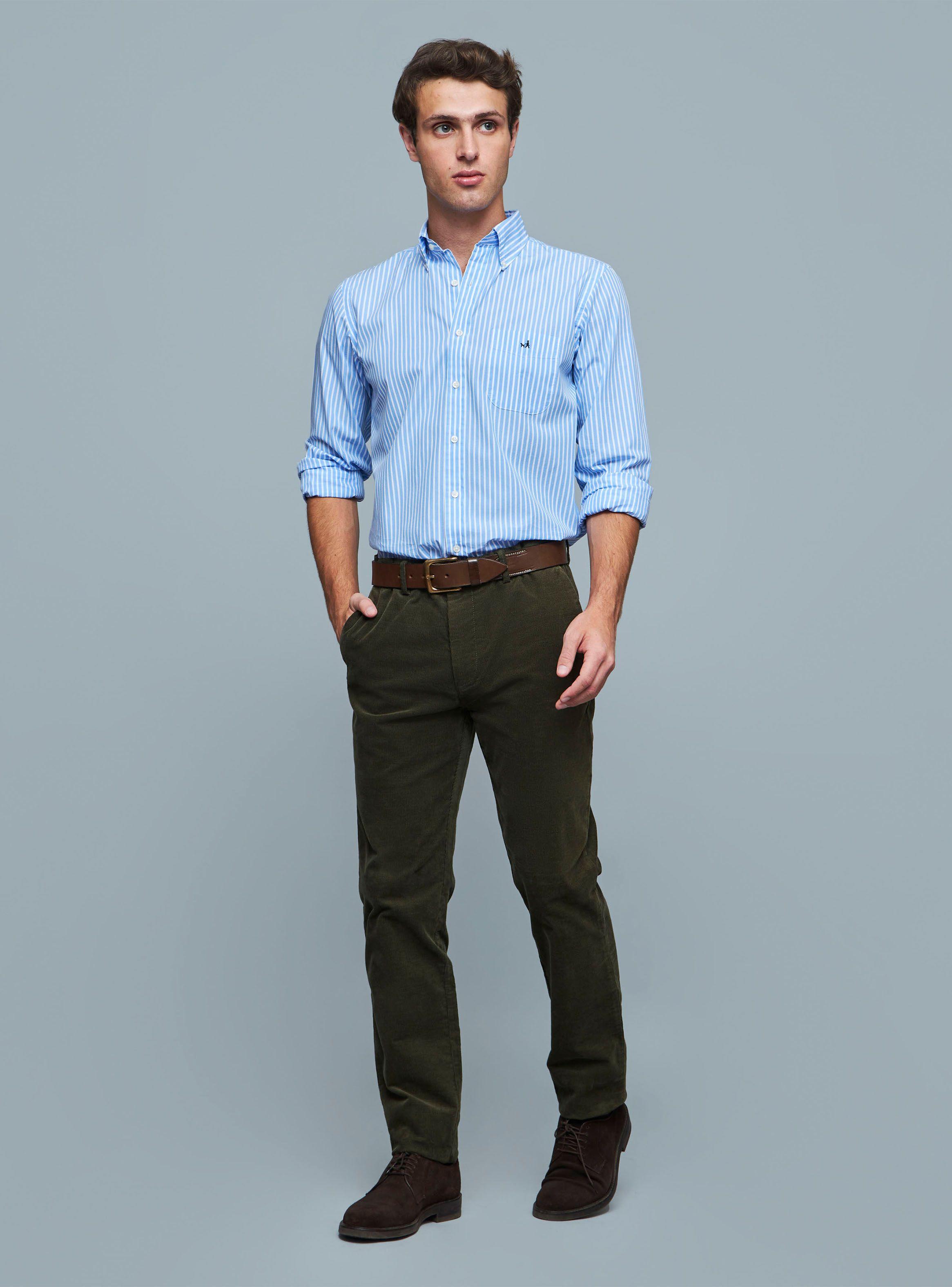 Camisa Casual Estampado a Rayas-2