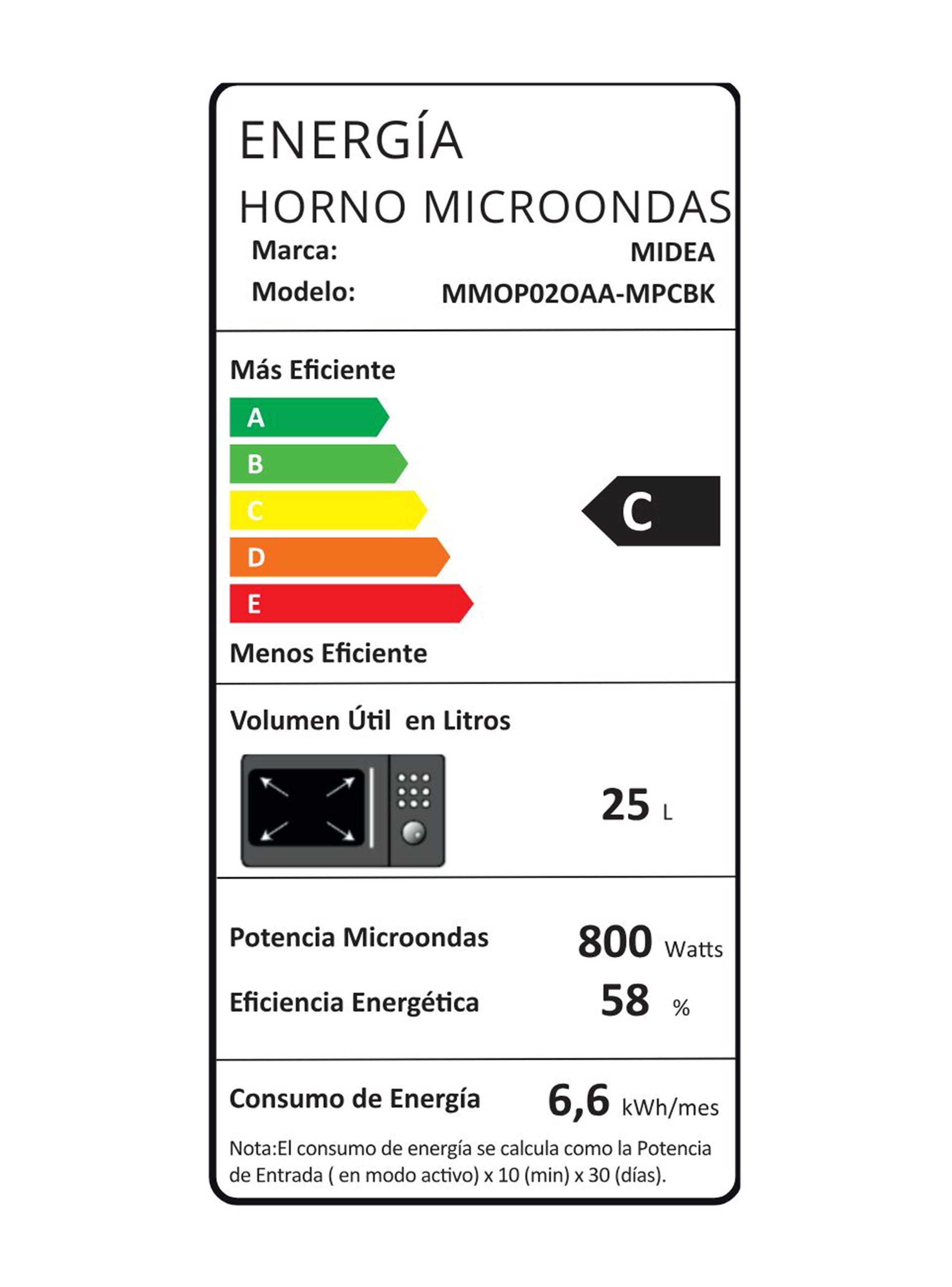 Microondas Digital 800W 25 Litros MMOP02OAA-MPCBK Negro-7
