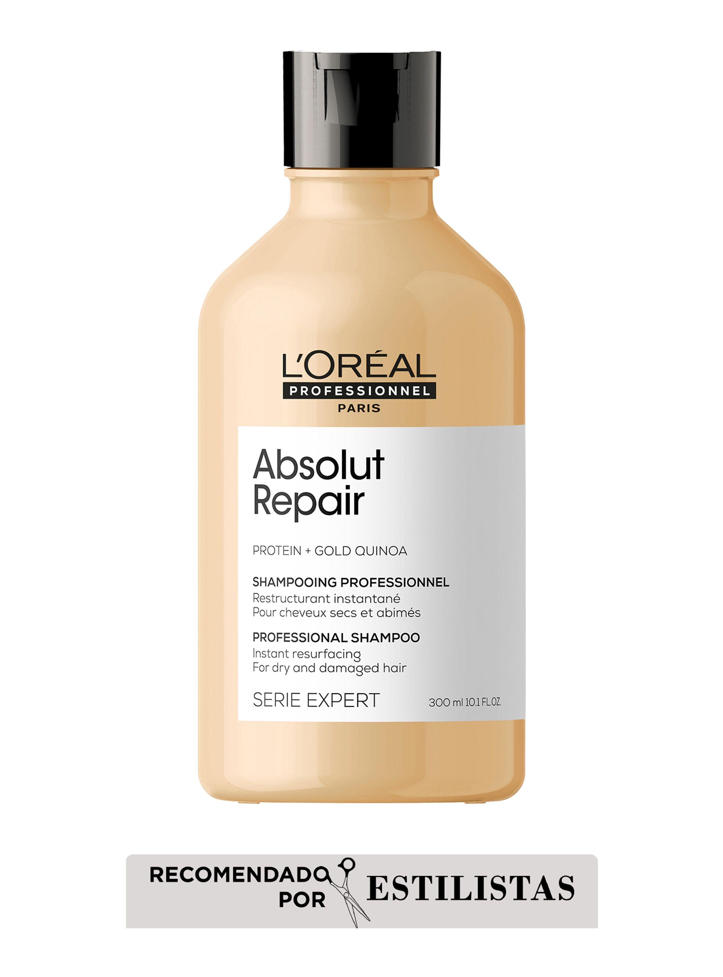 Set Reparación Cabello Dañado Absolut Repair Shampoo 300ml + Máscara 75ml + Aceite 10 en 1 30ml Serie Expert-1