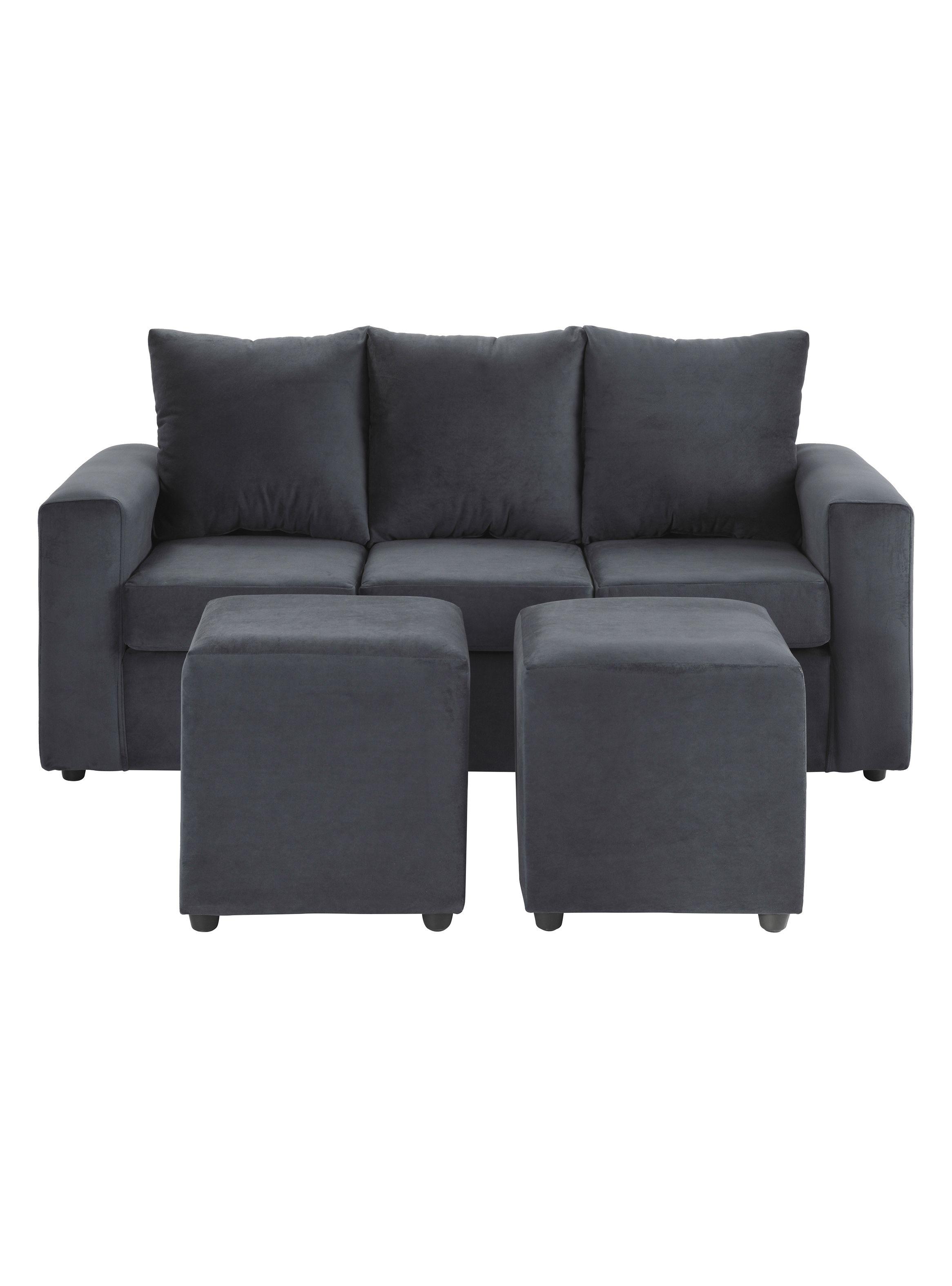 Sofá Kendy 3C + 2 Poufs-0