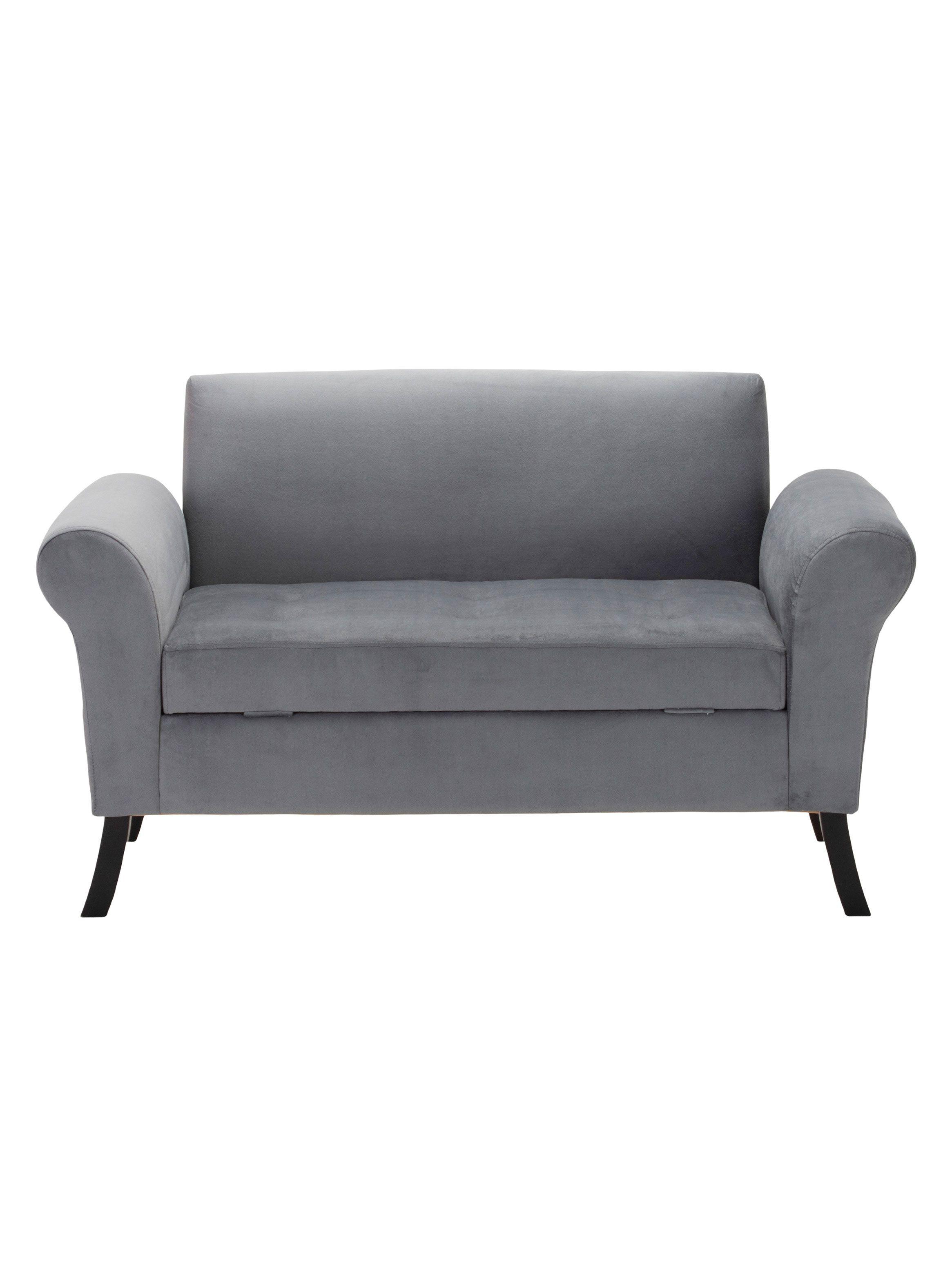 Banqueta con Baúl + Respaldo Felpa Lua-0