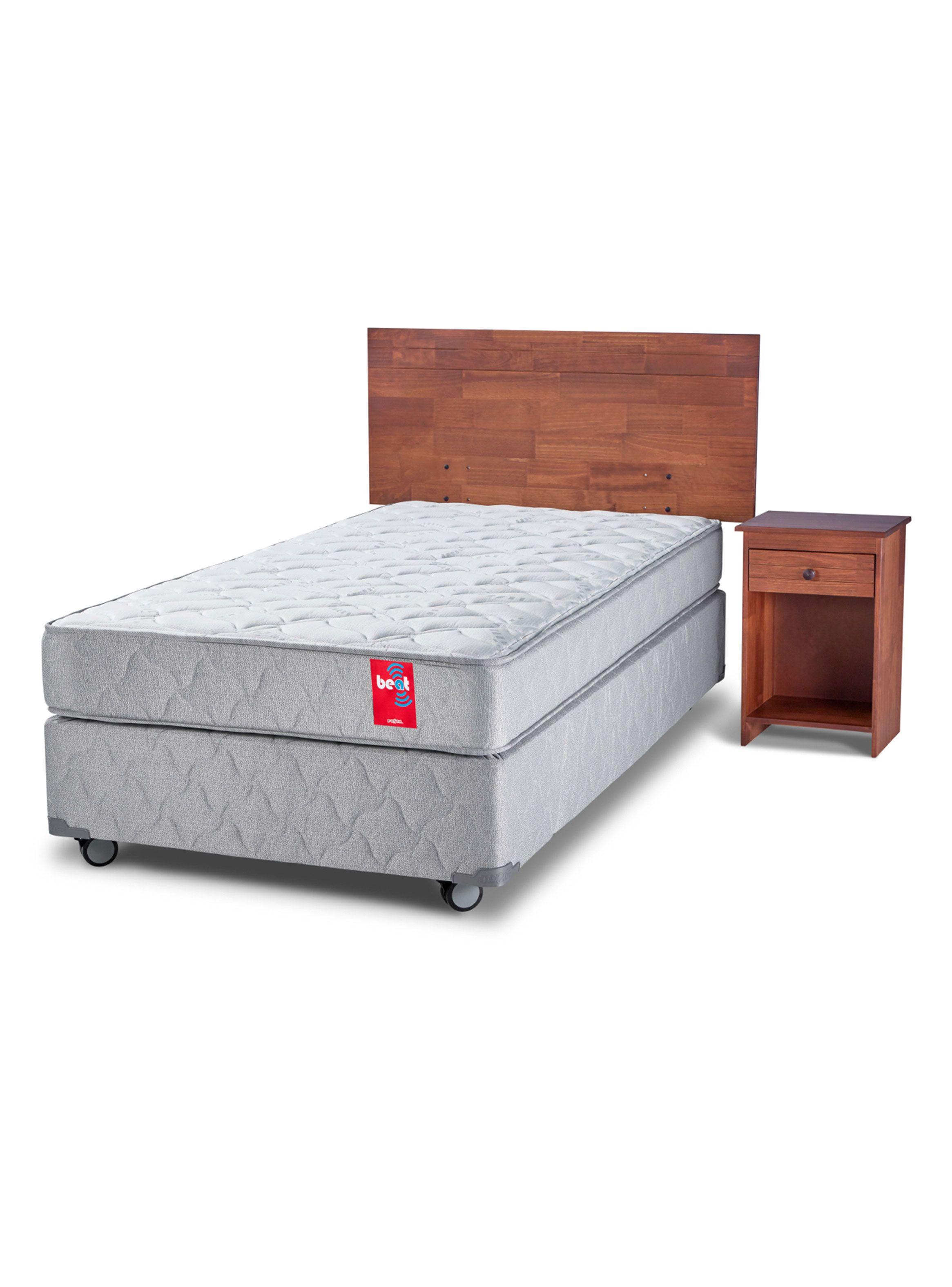 Box Americano Beat 1.5 Plazas Base Normal + Set Muebles Tabor-1