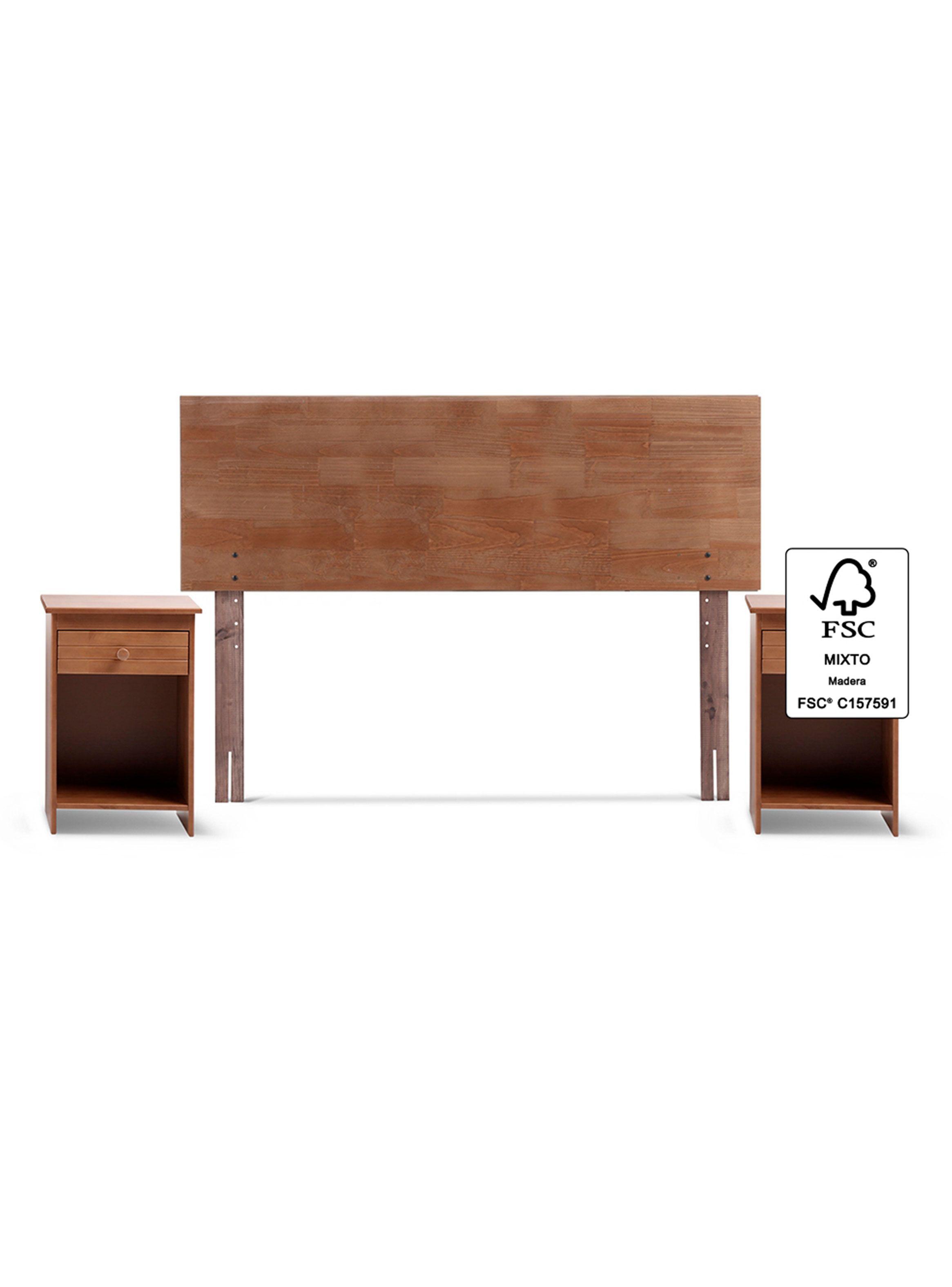 Box Americano Beat 2 Plazas Base Normal + Set Muebles Tabor-2