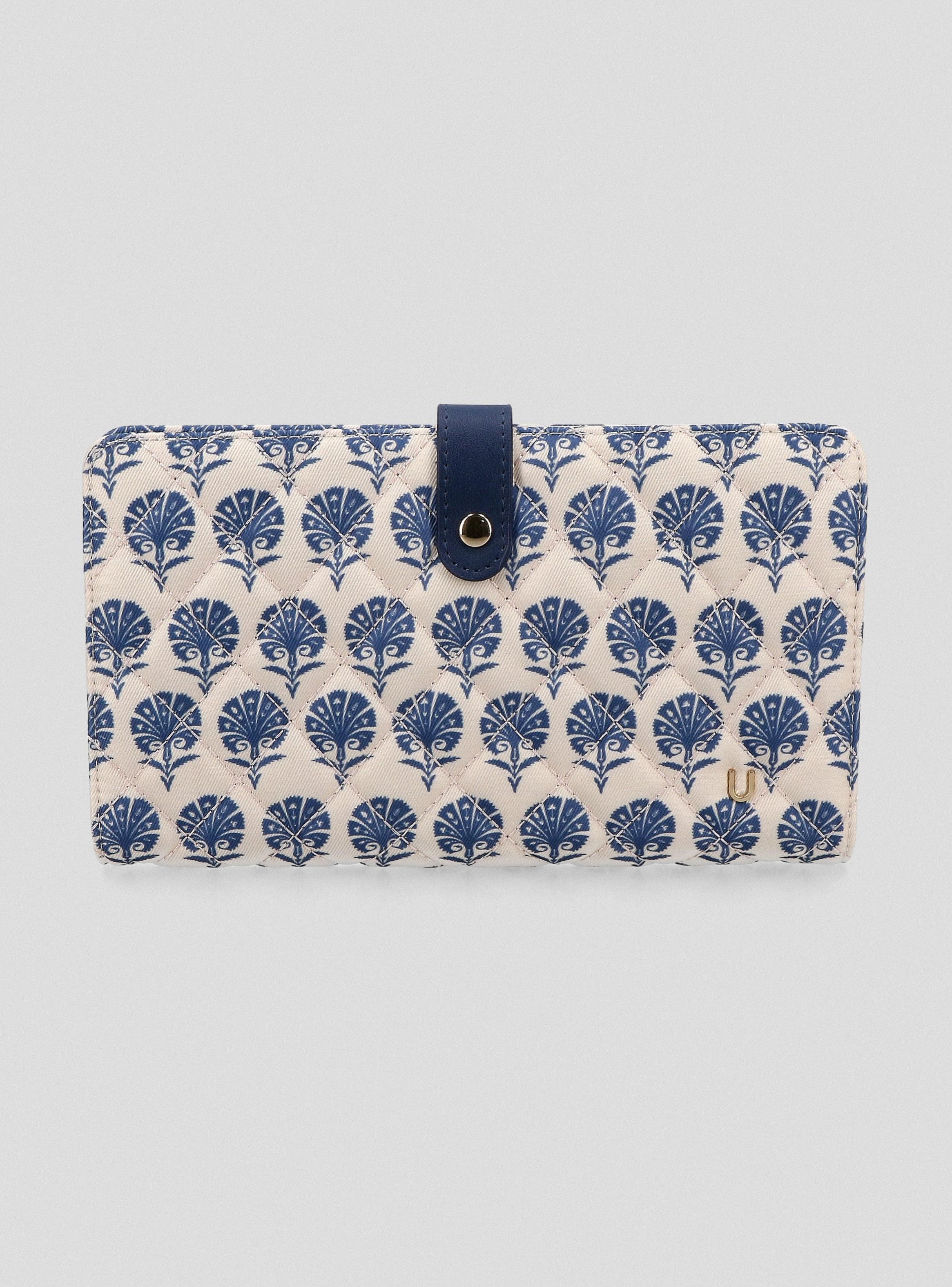 Billetera de Viaje Estampado Azul-0