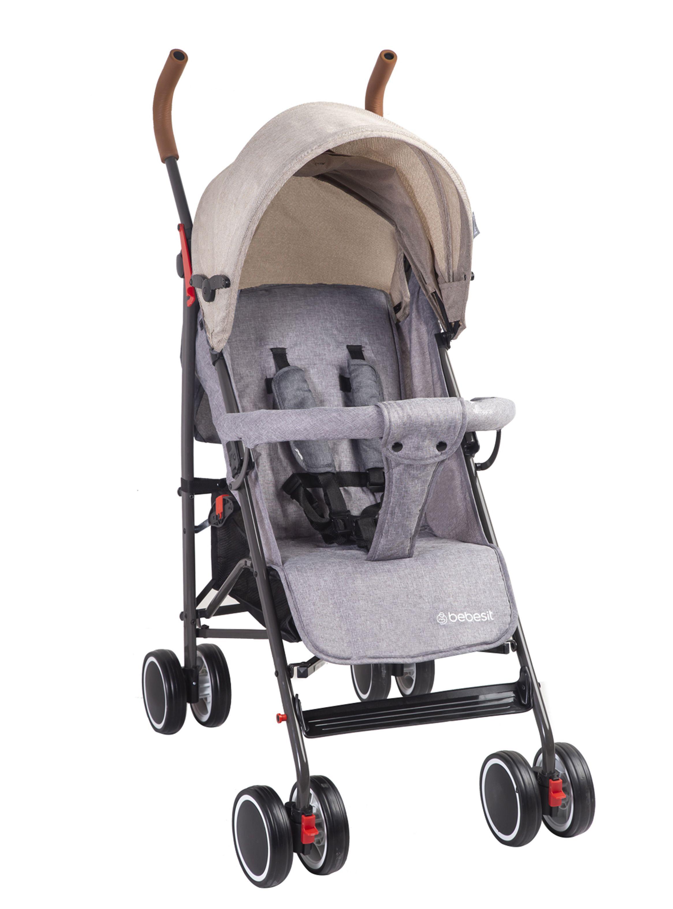Coche Paragua Clap Melange Beige Bebesit-0