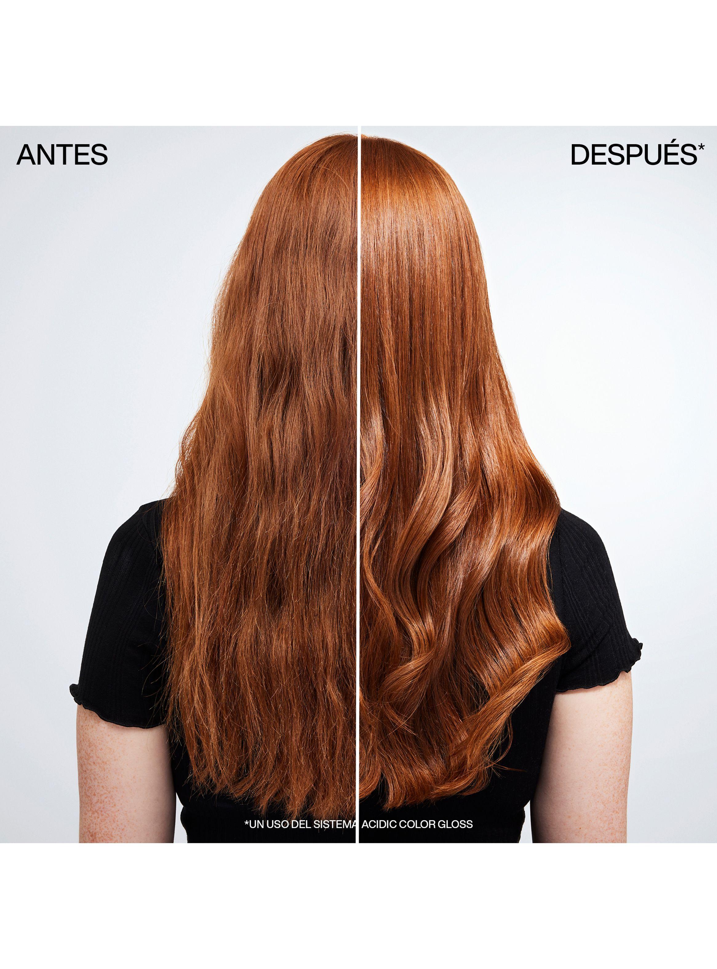 Set Brillo Intenso Cabello con Color Acidic Color Gloss Shampoo Sin Sulfatos 300ml + One United 30ml Redken-2