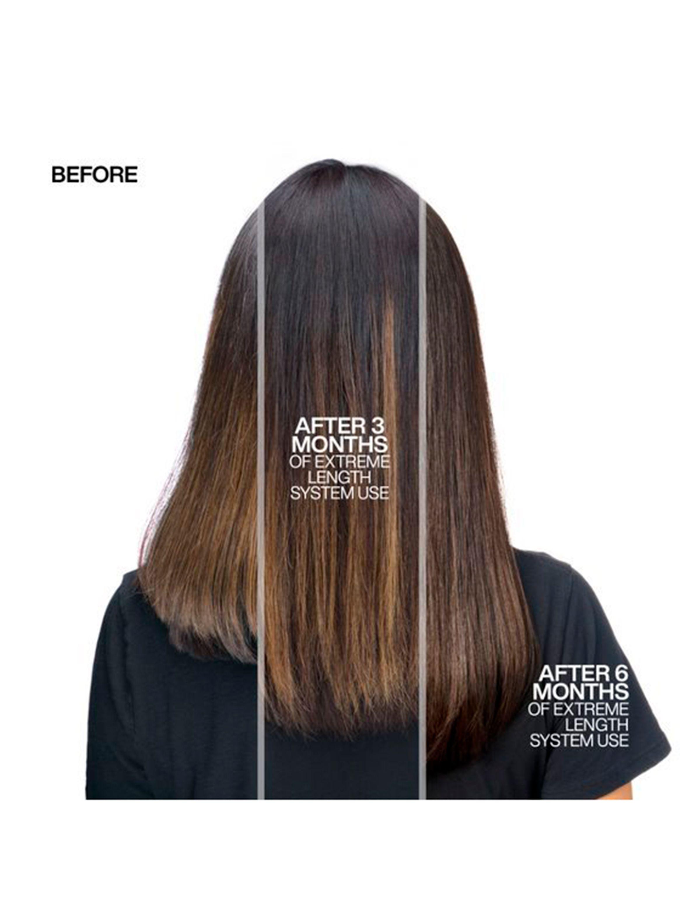 Set Fortalecedor de Largos Cabello Quebradizo Shampoo Extreme Length 300ml + One United 30ml Redken-3