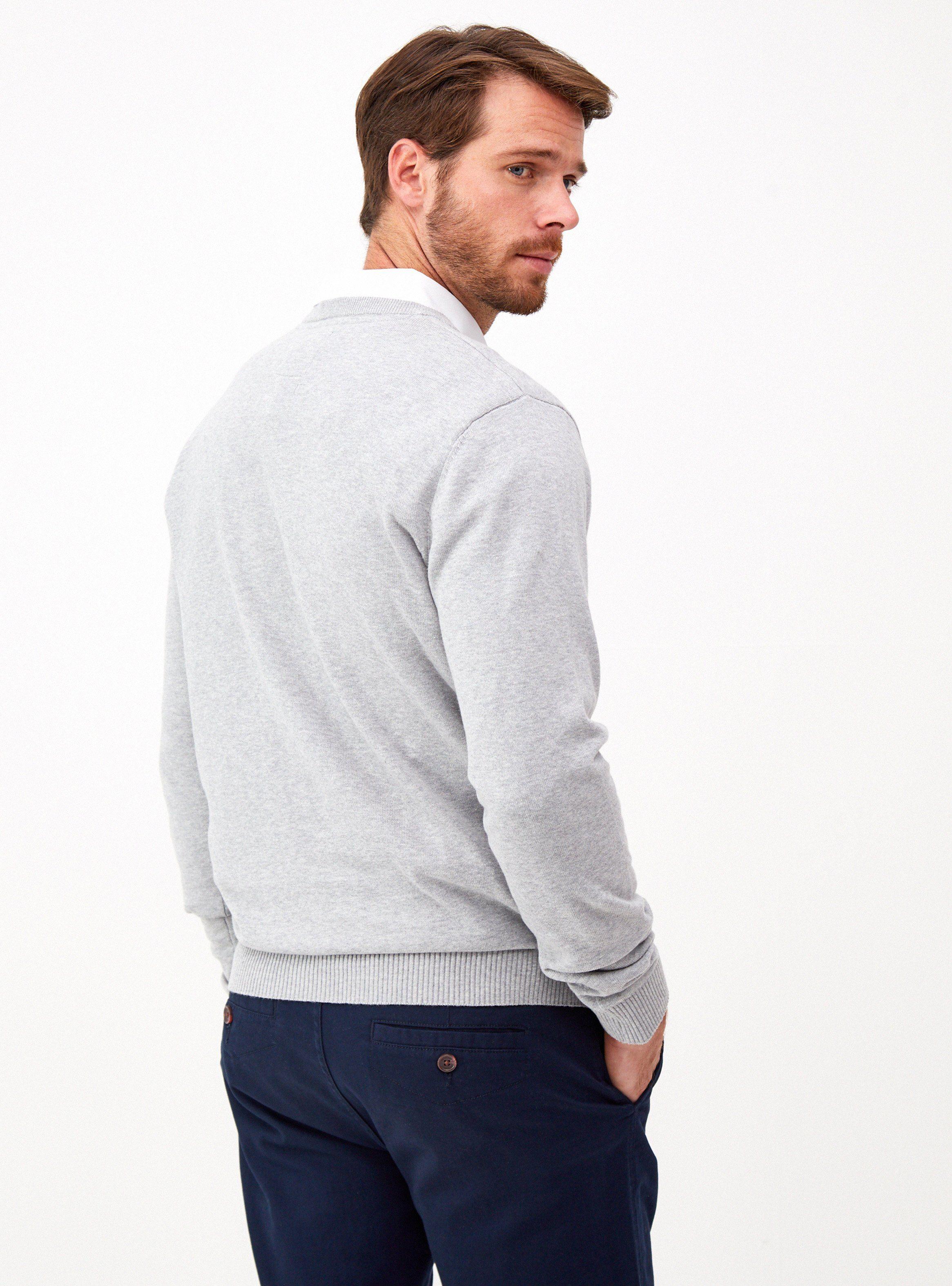 Sweater Básico 1 Liso Cuello V-1