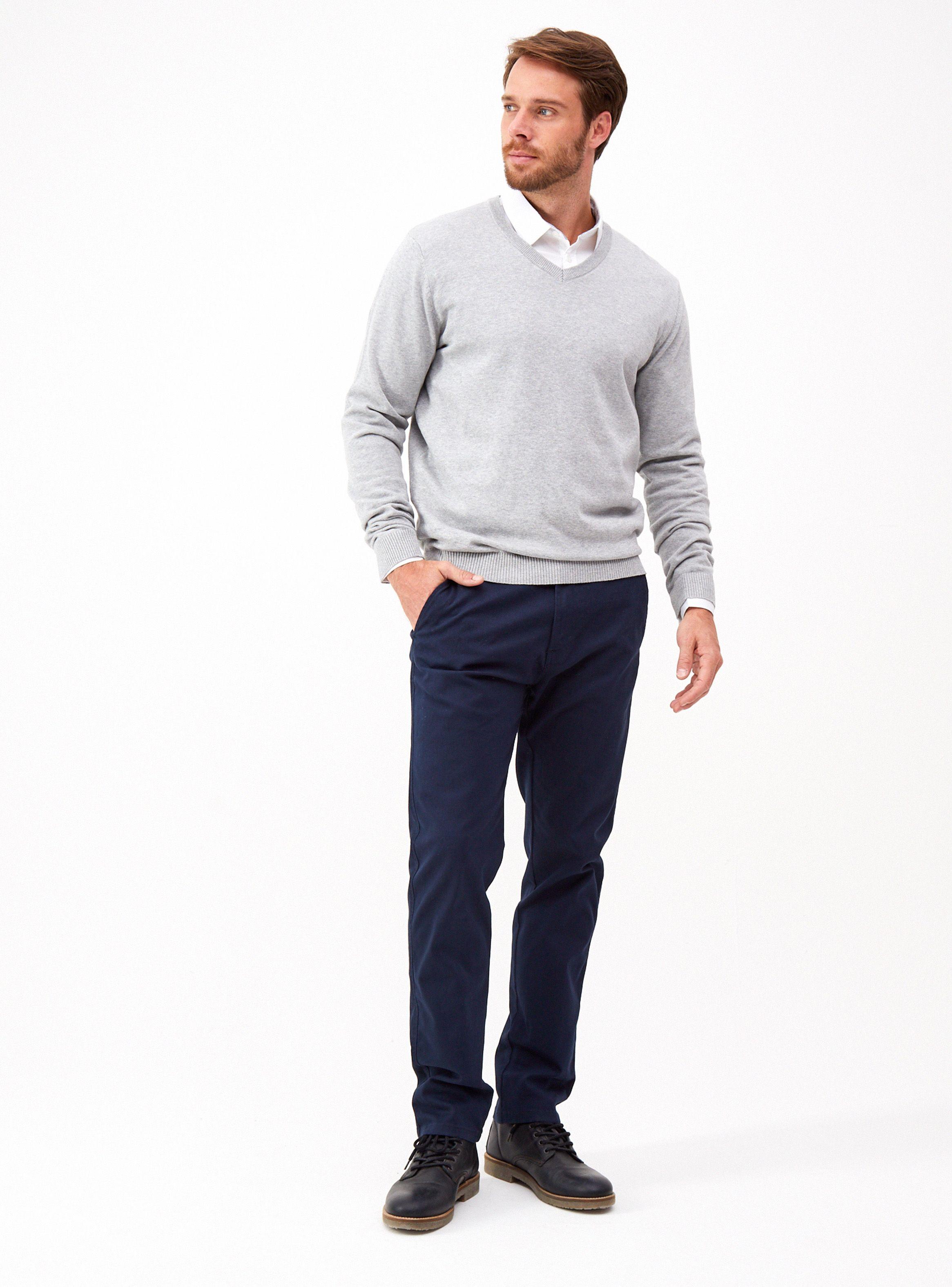 Sweater Básico 1 Liso Cuello V-3