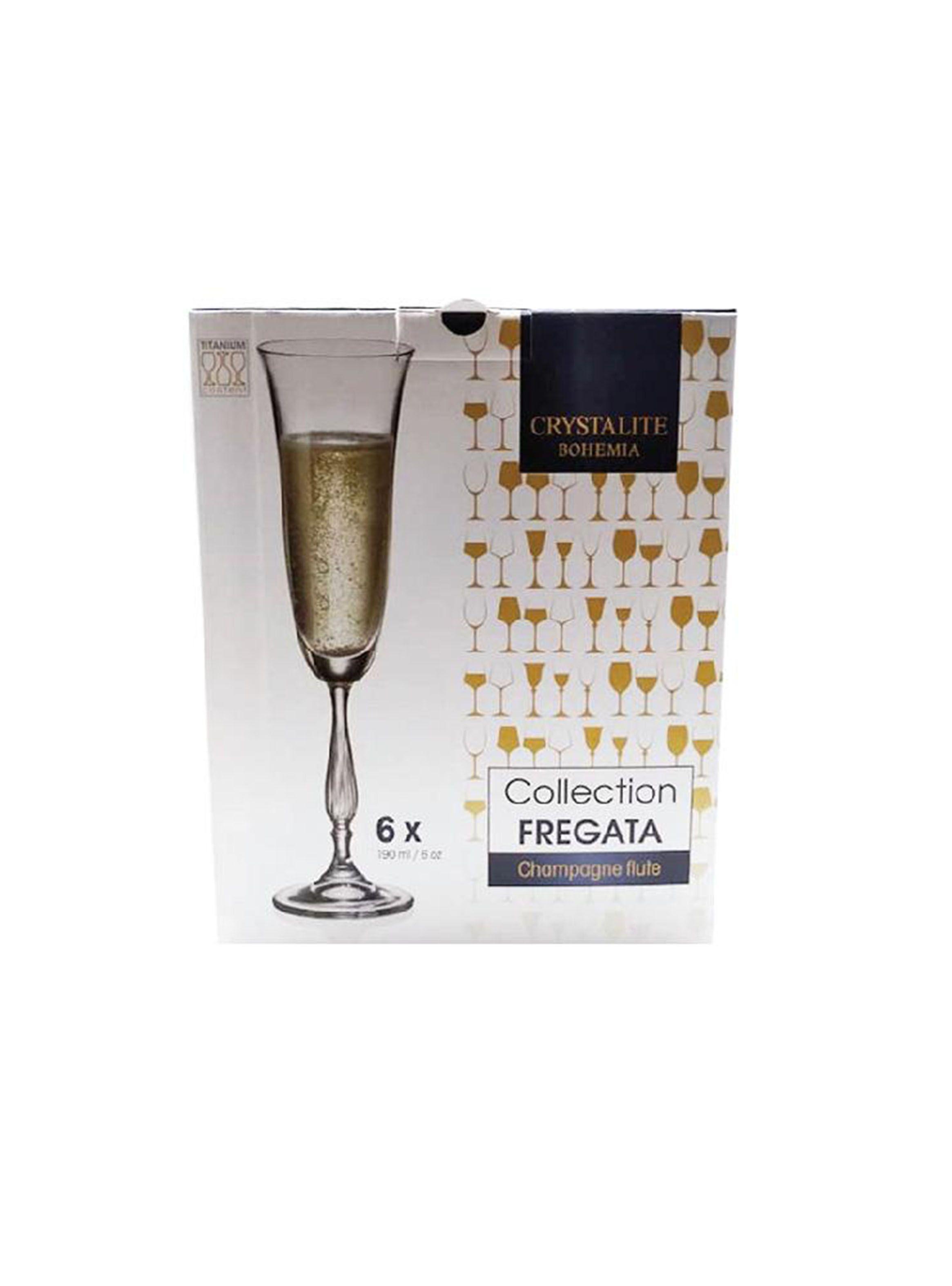 Set 6 Copas Champagne Fregatta Bohemia-1