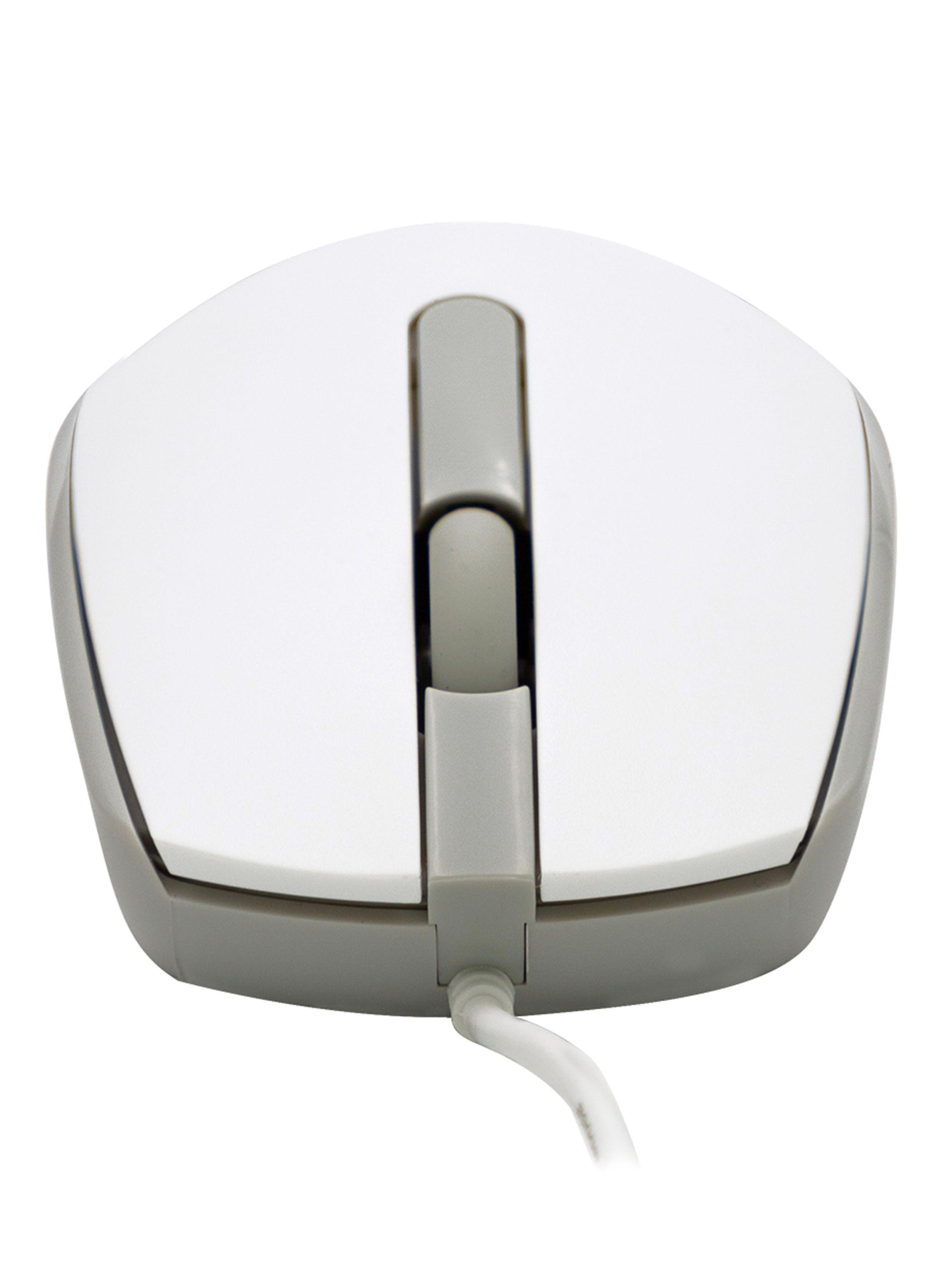Mouse Alámbrico M10 Blanco-2